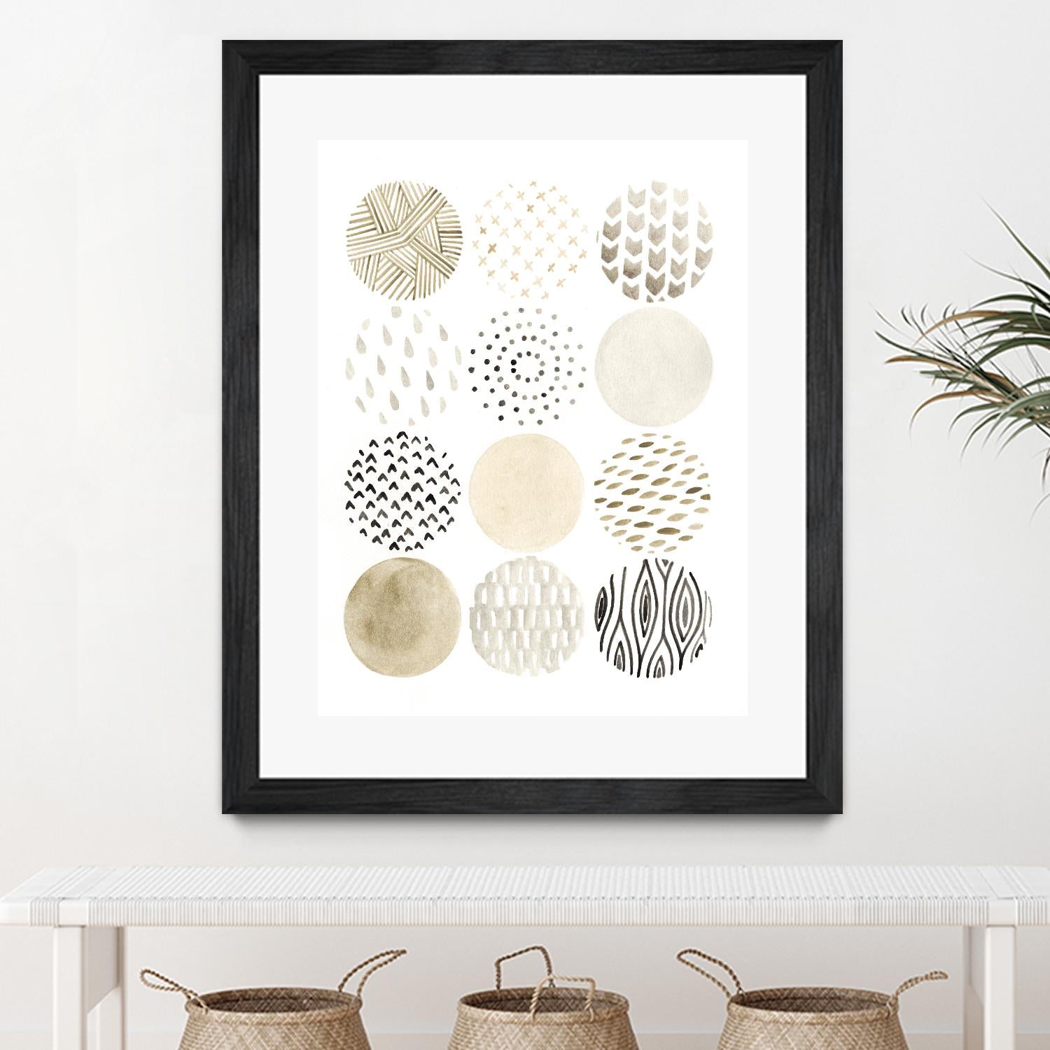 Neutral Pattern Play I by June Erica Vess on GIANT ART - brown abstract