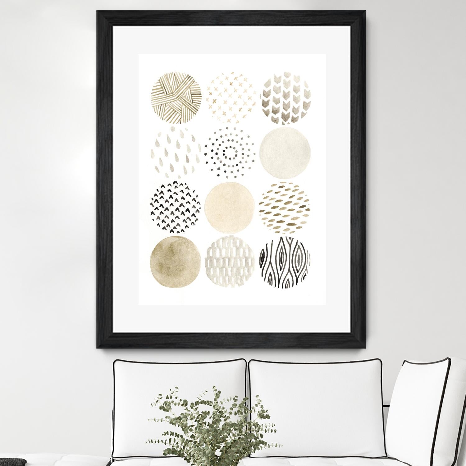Neutral Pattern Play I by June Erica Vess on GIANT ART - brown abstract