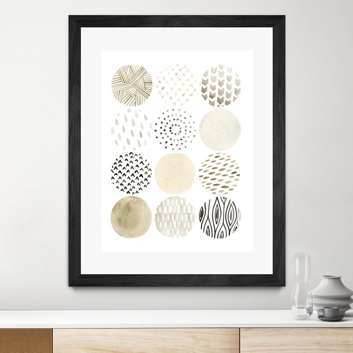 Neutral Pattern Play I by June Erica Vess on GIANT ART - brown abstract