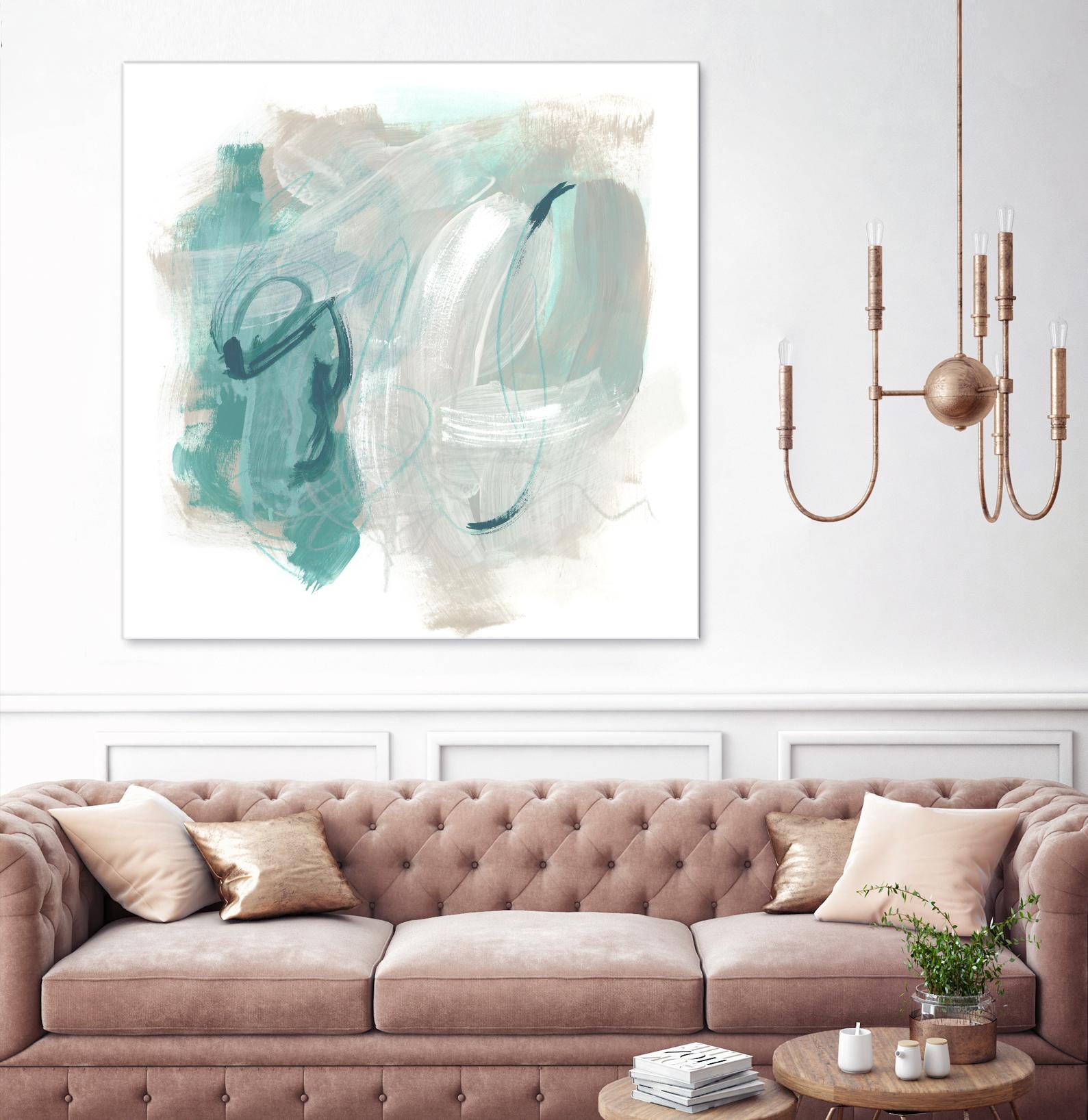 Coastal Fog IV by June Erica Vess on GIANT ART - green abstract