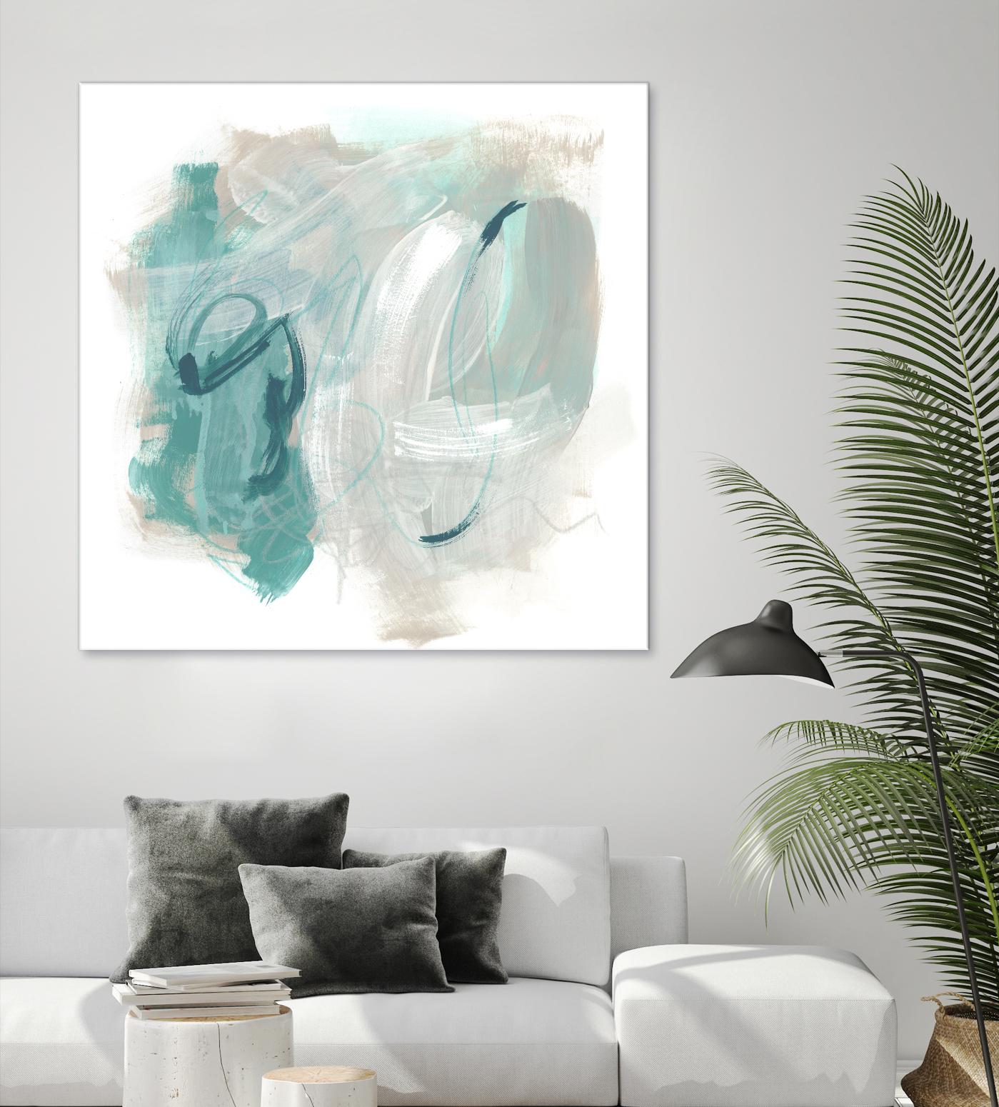 Coastal Fog IV by June Erica Vess on GIANT ART - green abstract