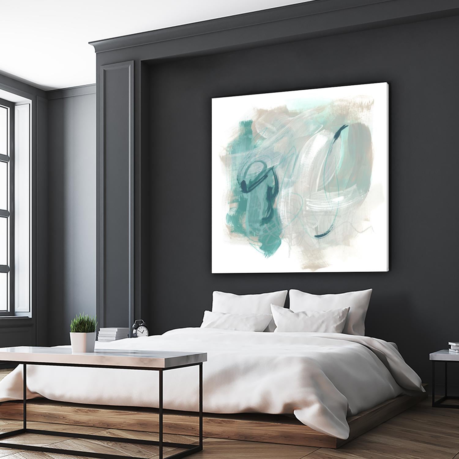 Coastal Fog IV by June Erica Vess on GIANT ART - green abstract