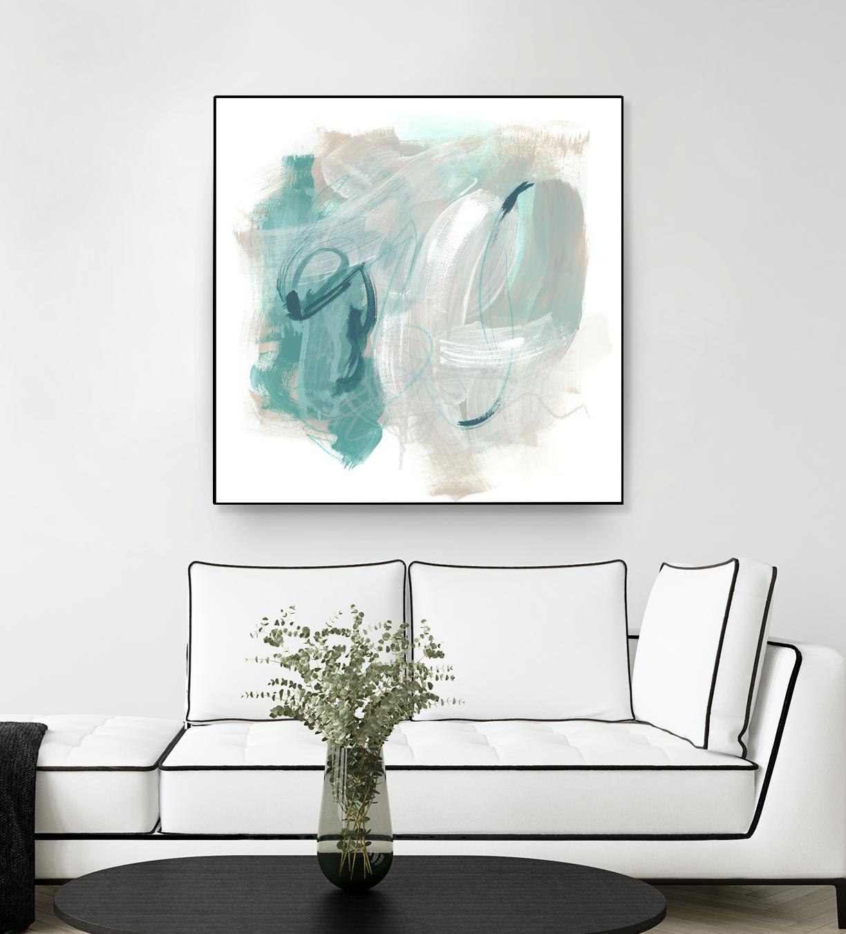 Coastal Fog IV by June Erica Vess on GIANT ART - green abstract