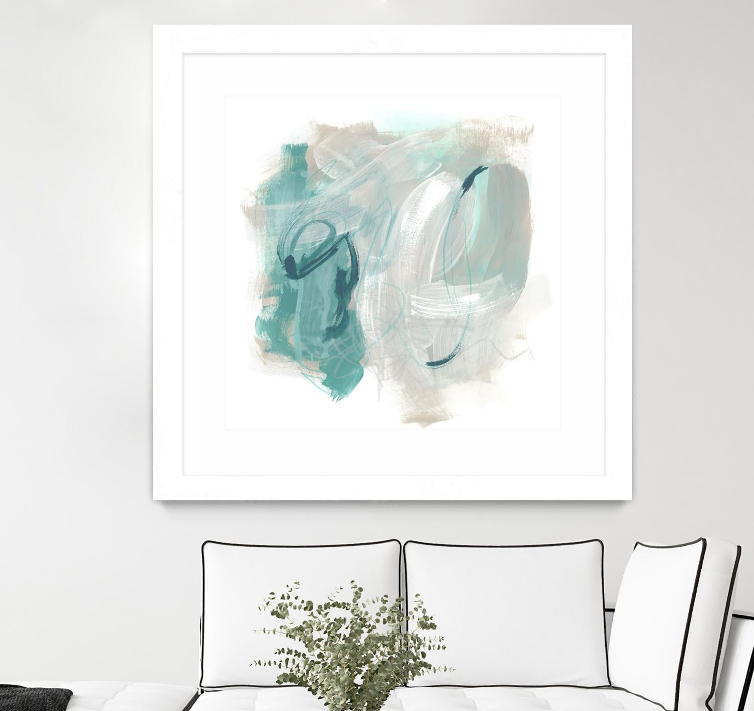 Coastal Fog IV by June Erica Vess on GIANT ART - green abstract