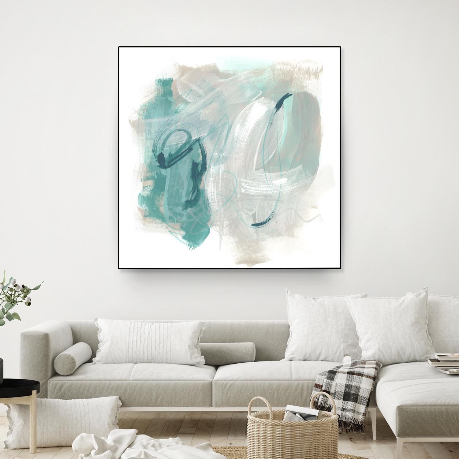 Coastal Fog IV by June Erica Vess on GIANT ART - green abstract