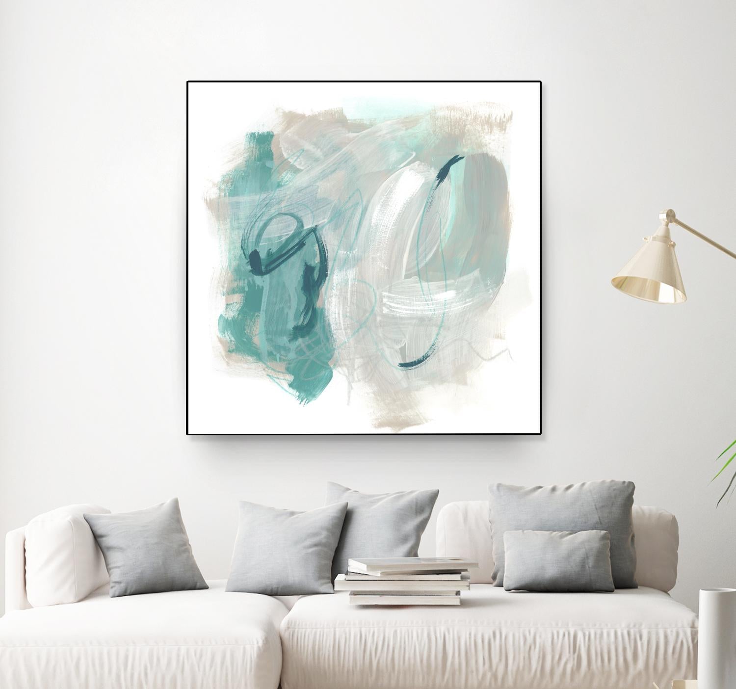 Coastal Fog IV by June Erica Vess on GIANT ART - green abstract