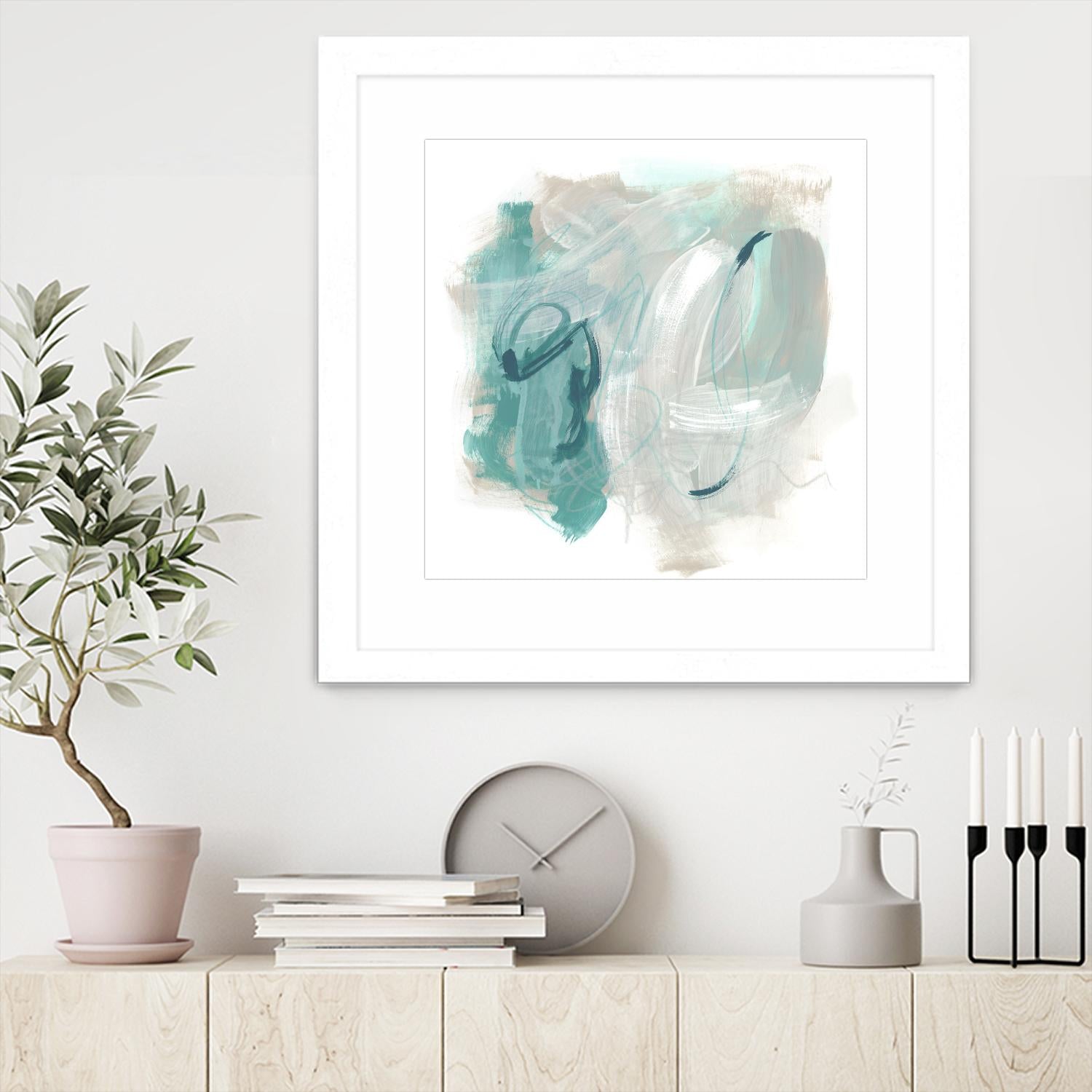 Coastal Fog IV by June Erica Vess on GIANT ART - green abstract