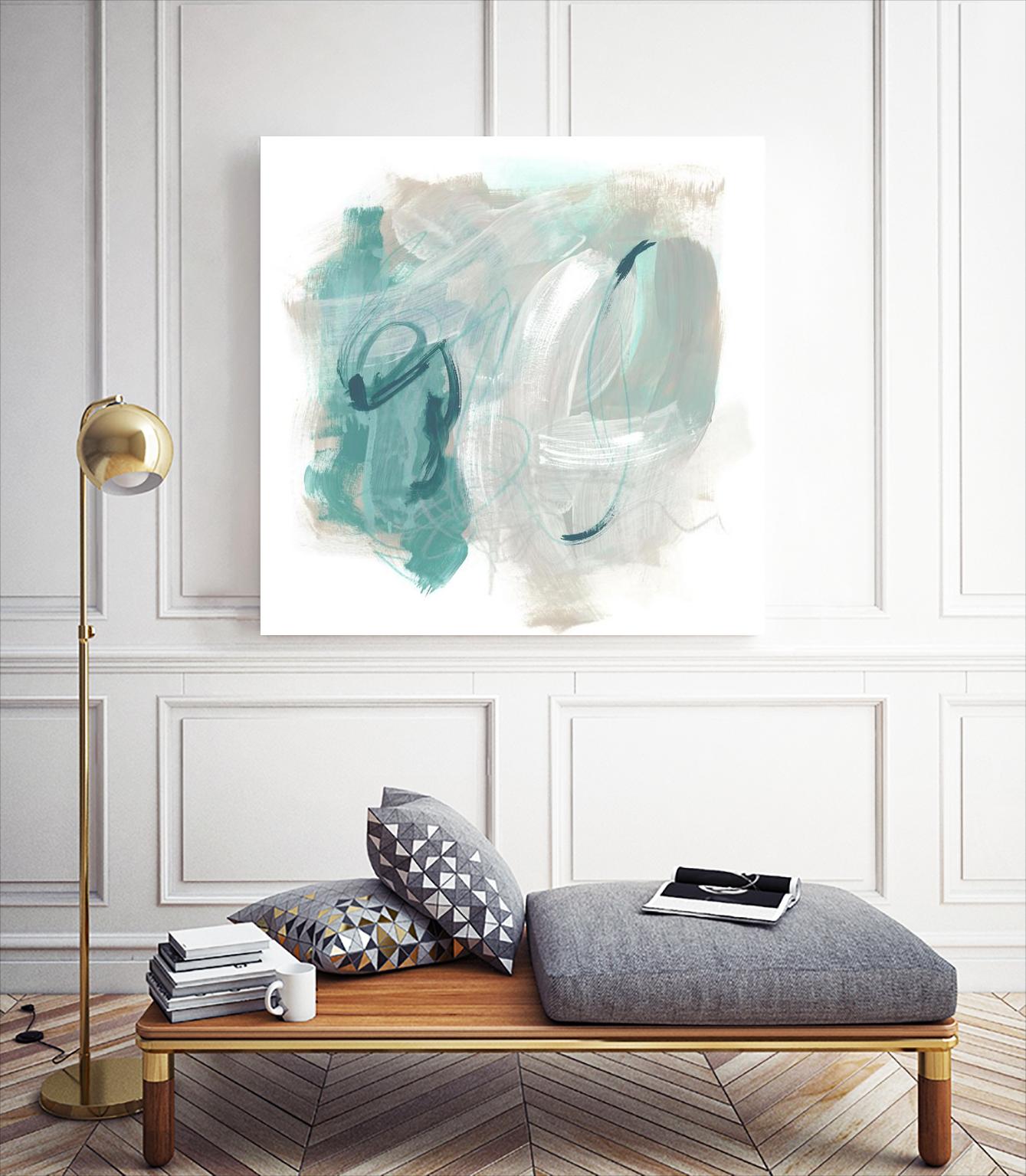 Coastal Fog IV by June Erica Vess on GIANT ART - green abstract