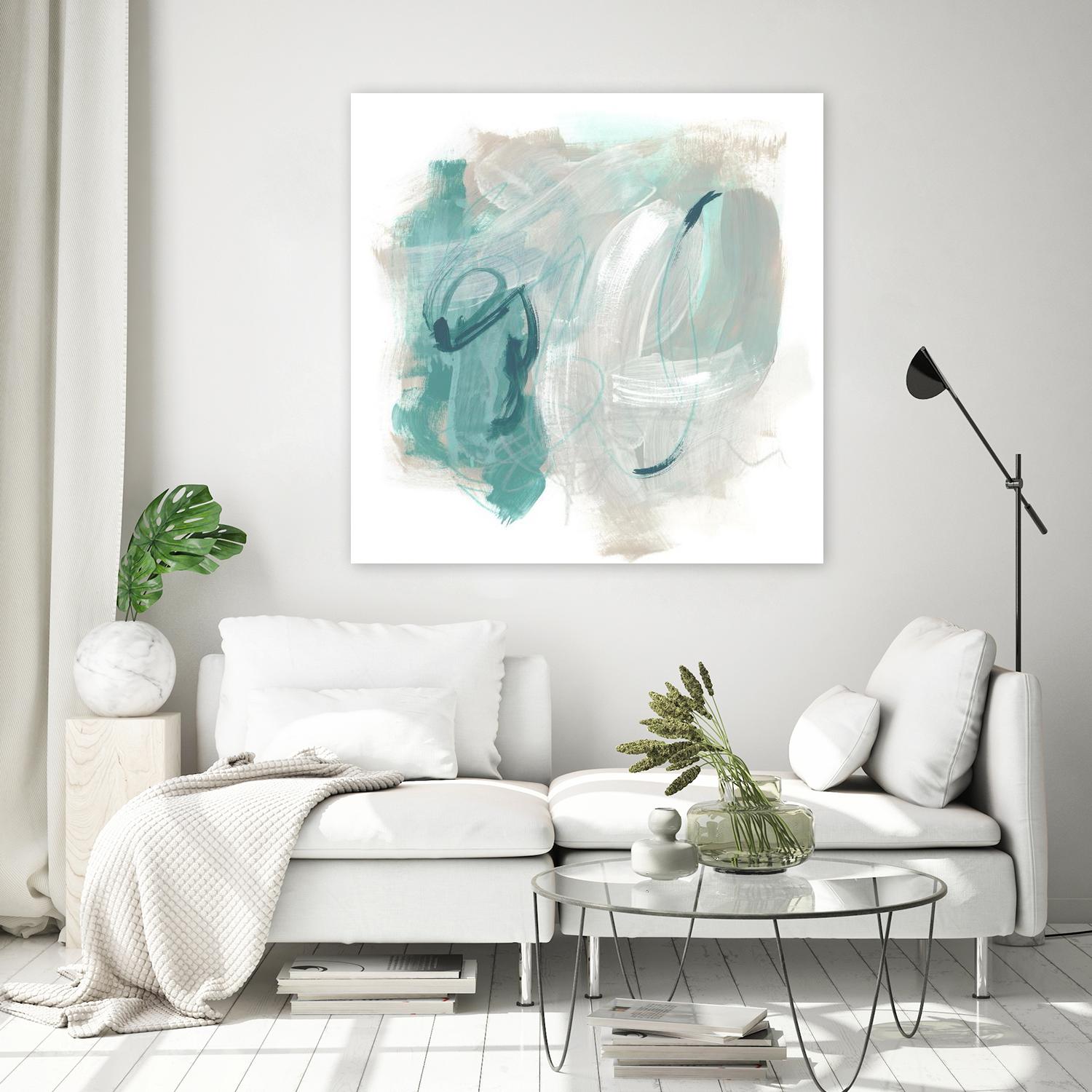 Coastal Fog IV by June Erica Vess on GIANT ART - green abstract