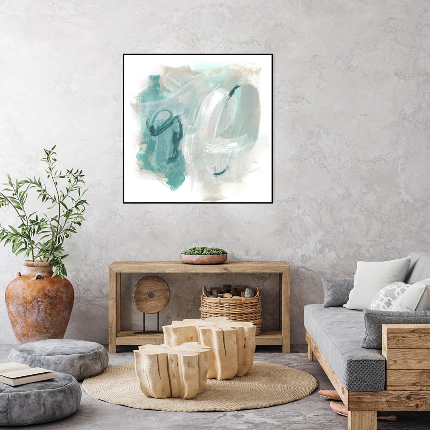 Coastal Fog IV by June Erica Vess on GIANT ART - green abstract