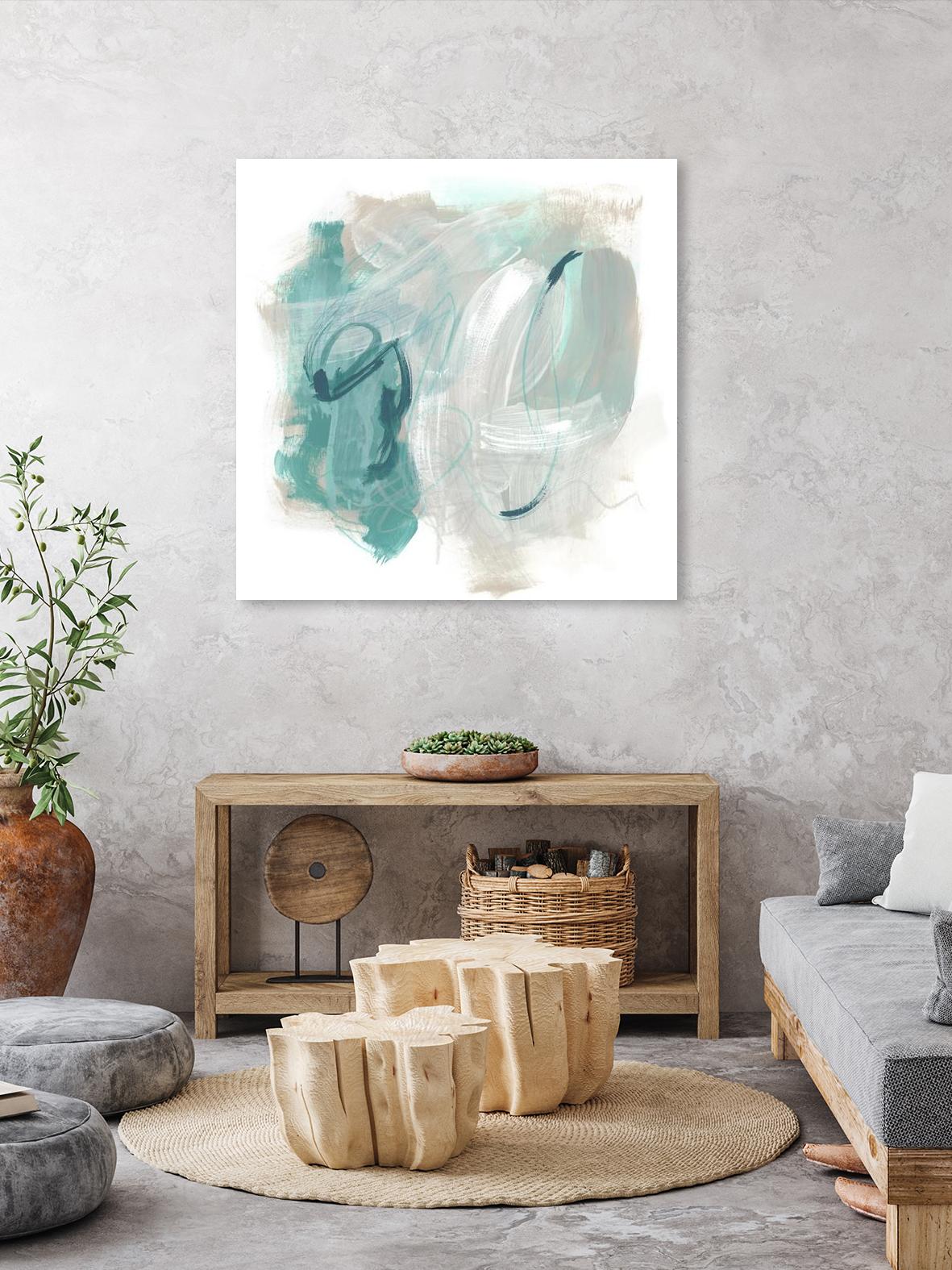 Coastal Fog IV by June Erica Vess on GIANT ART - green abstract