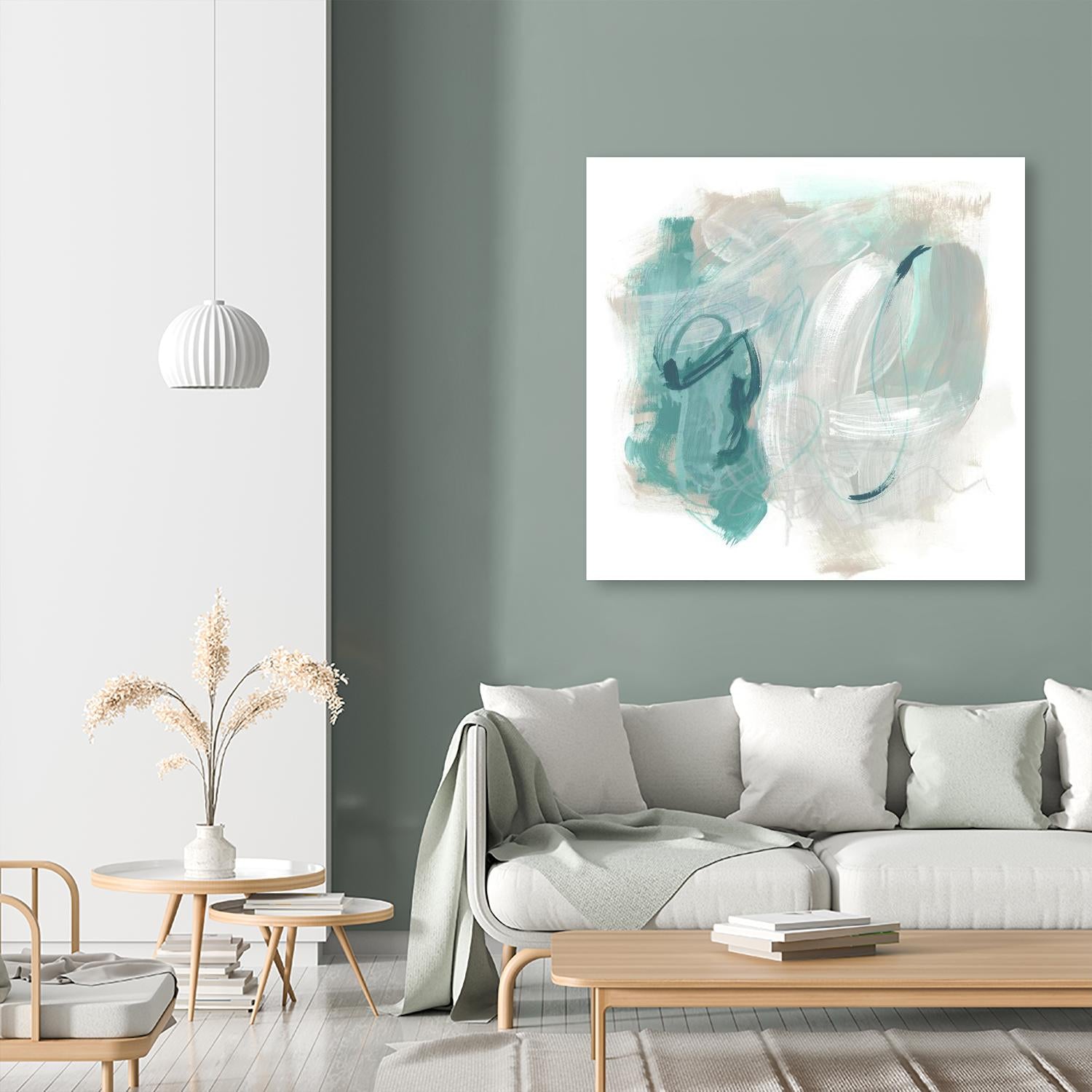 Coastal Fog IV by June Erica Vess on GIANT ART - green abstract