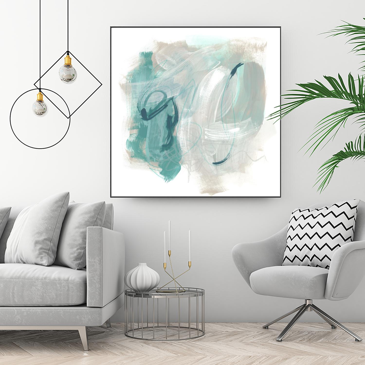 Coastal Fog IV by June Erica Vess on GIANT ART - green abstract