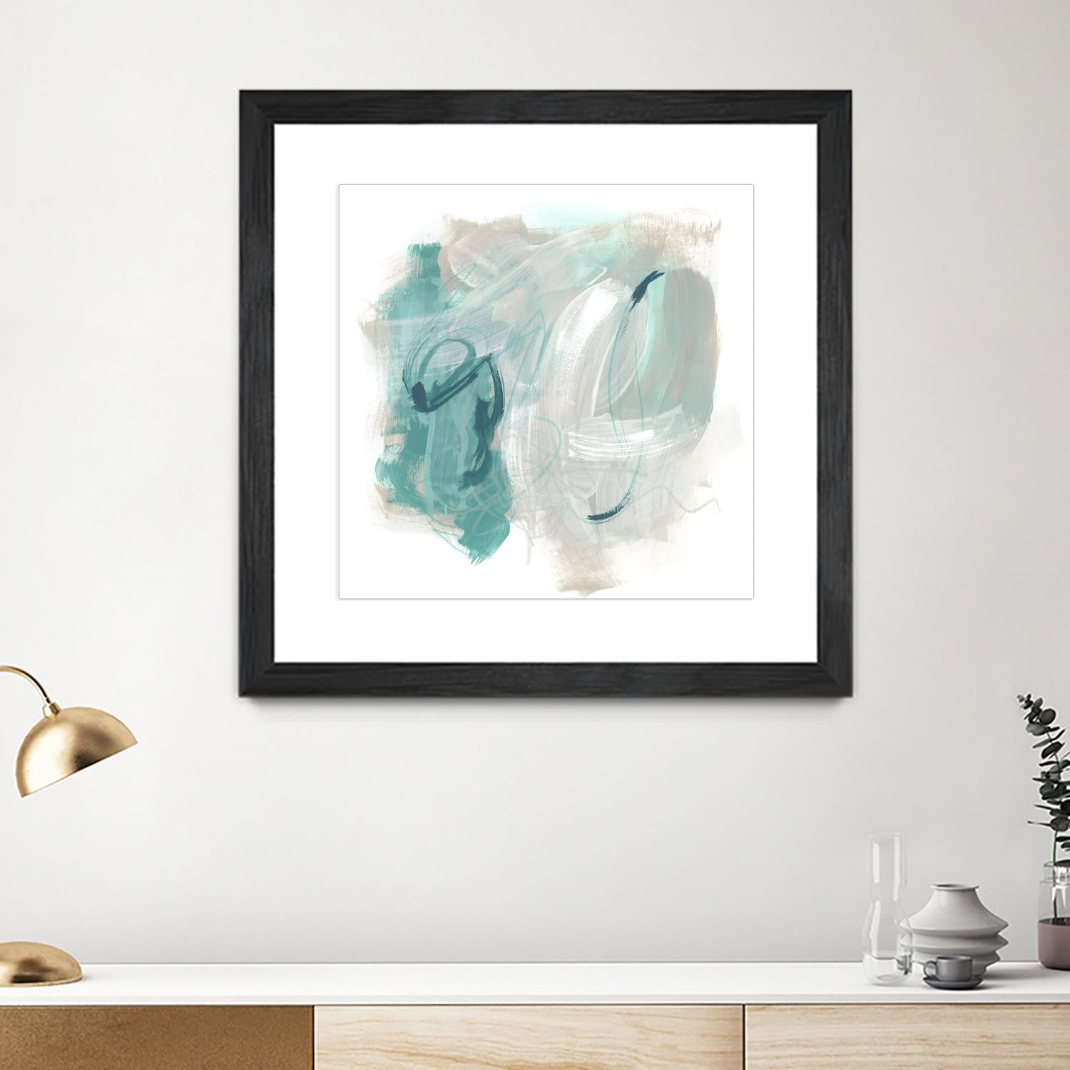 Coastal Fog IV by June Erica Vess on GIANT ART - green abstract