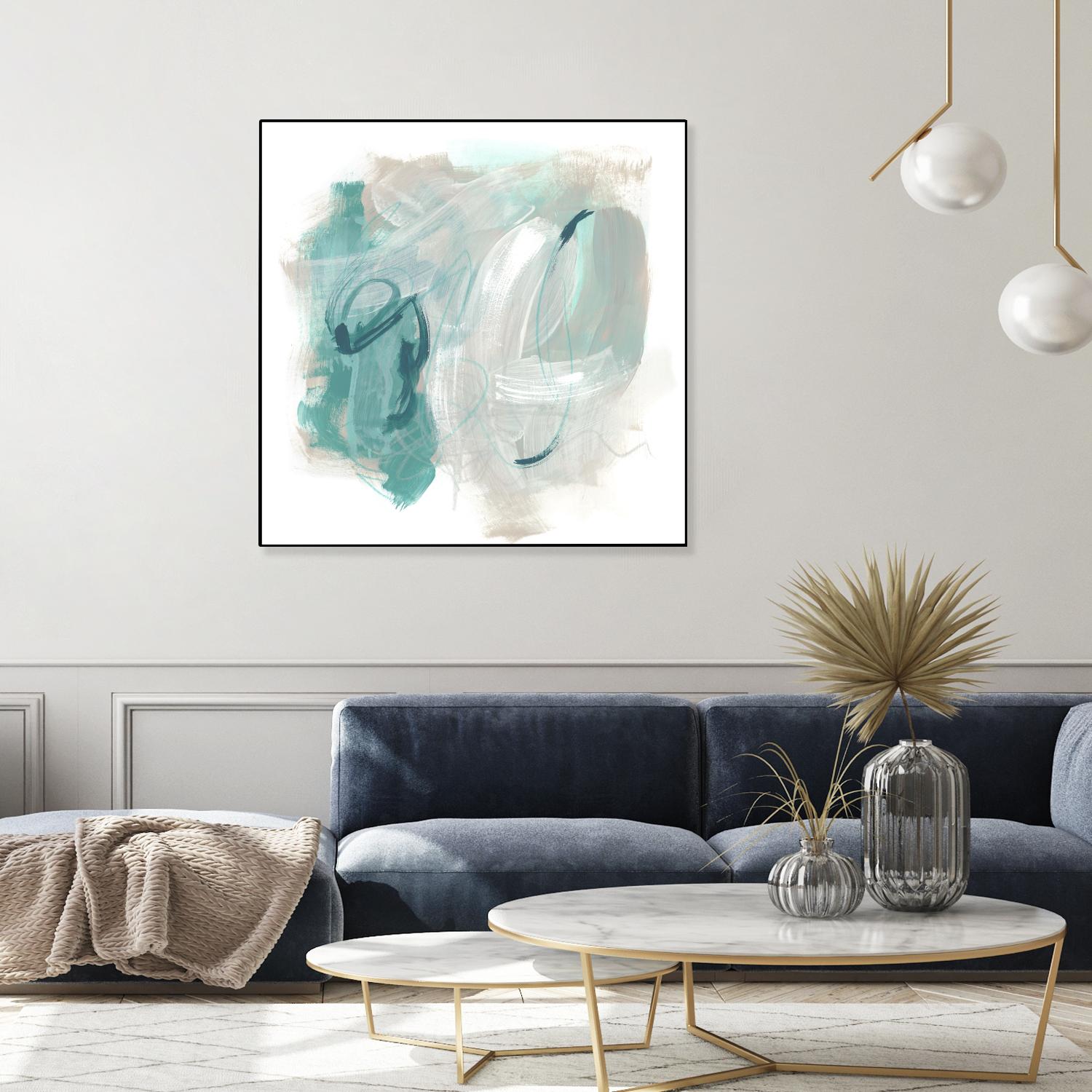 Coastal Fog IV by June Erica Vess on GIANT ART - green abstract