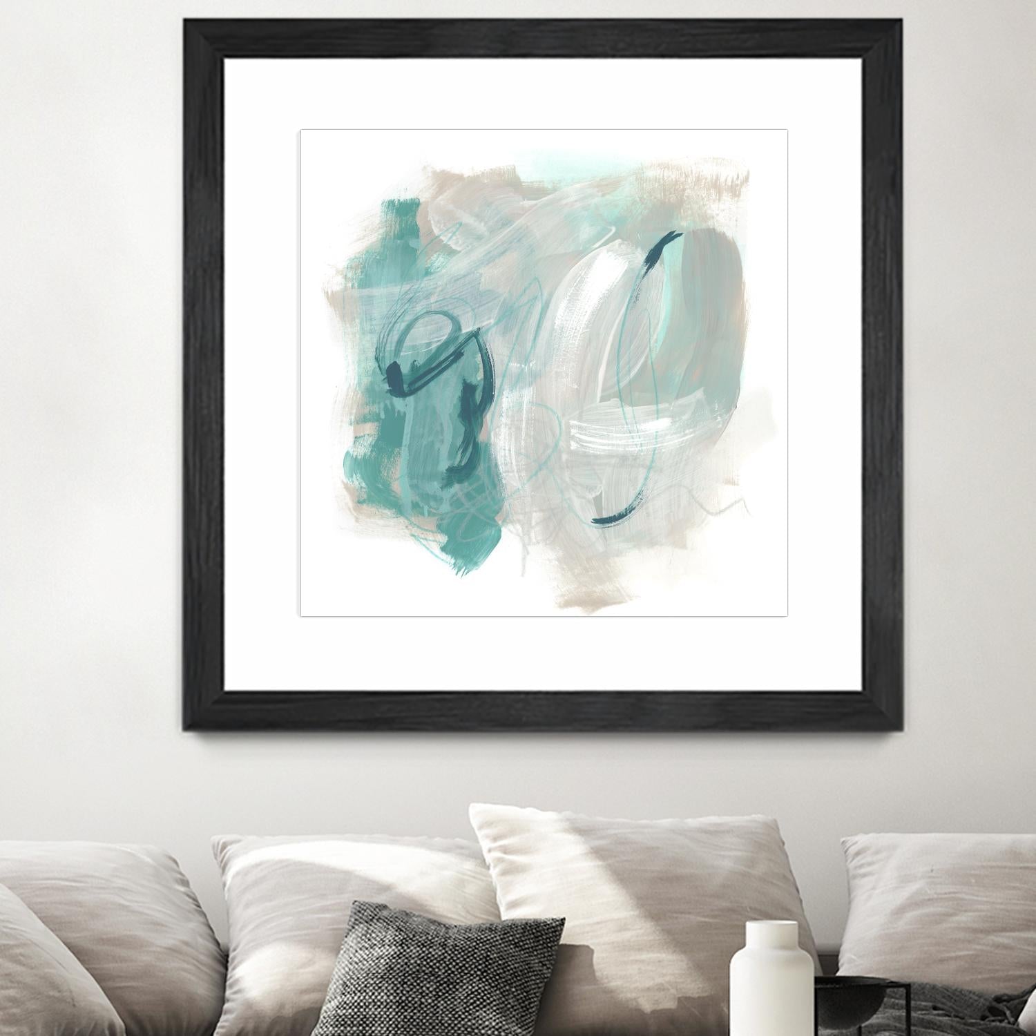 Coastal Fog IV by June Erica Vess on GIANT ART - green abstract