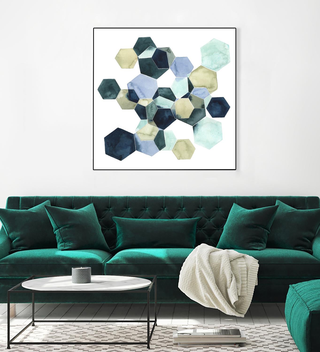 Crystallize I by Grace Popp on GIANT ART - green abstract