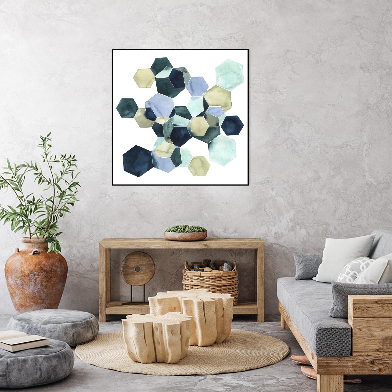 Crystallize I by Grace Popp on GIANT ART - green abstract