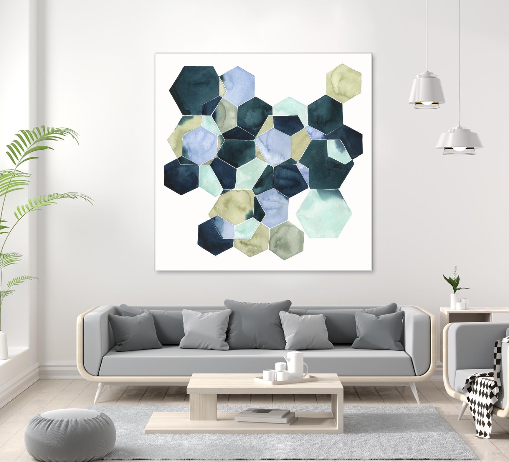 Crystallize II by Grace Popp on GIANT ART - green abstract