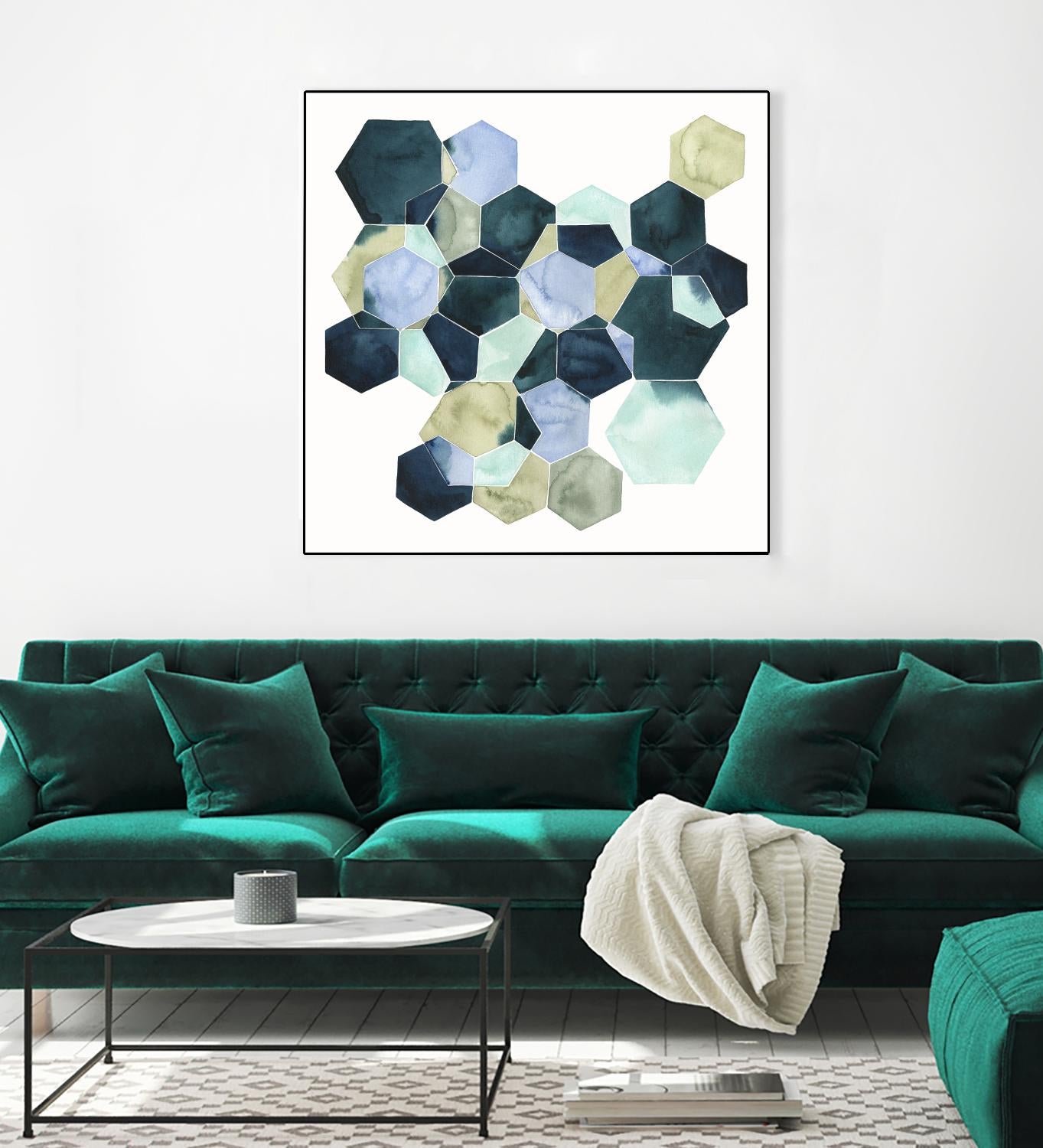 Crystallize II by Grace Popp on GIANT ART - green abstract