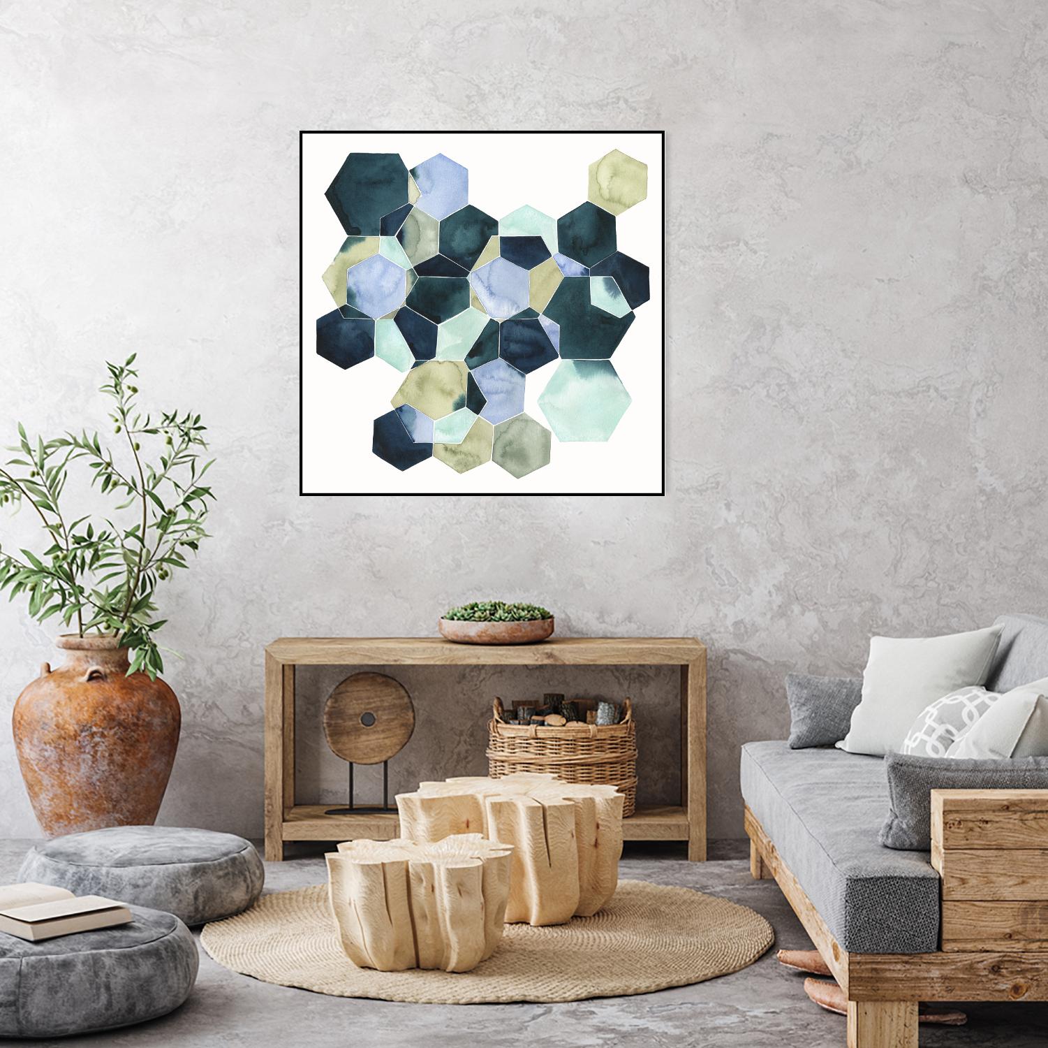 Crystallize II by Grace Popp on GIANT ART - green abstract