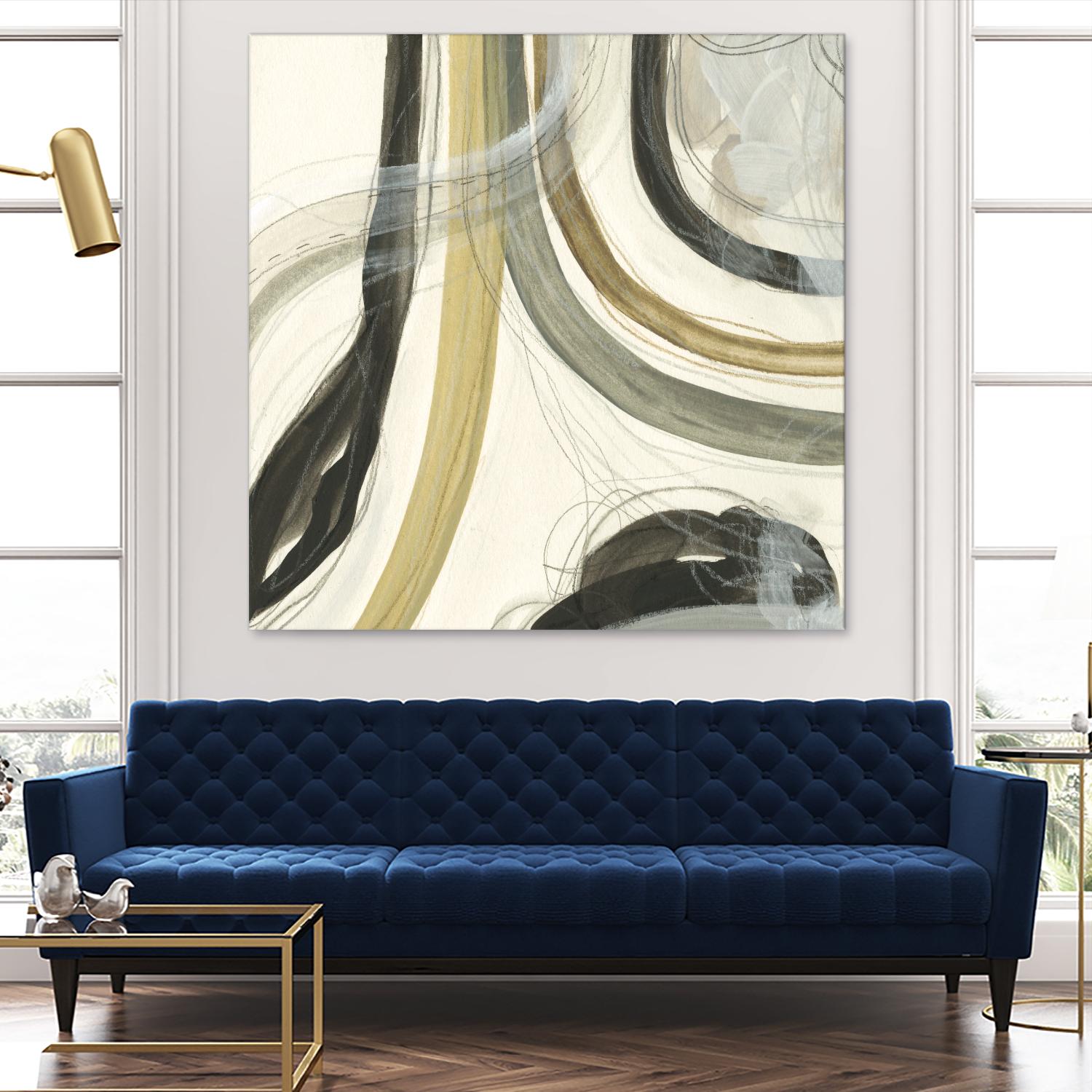 Neutral Lines II by June Erica Vess on GIANT ART - brown abstract