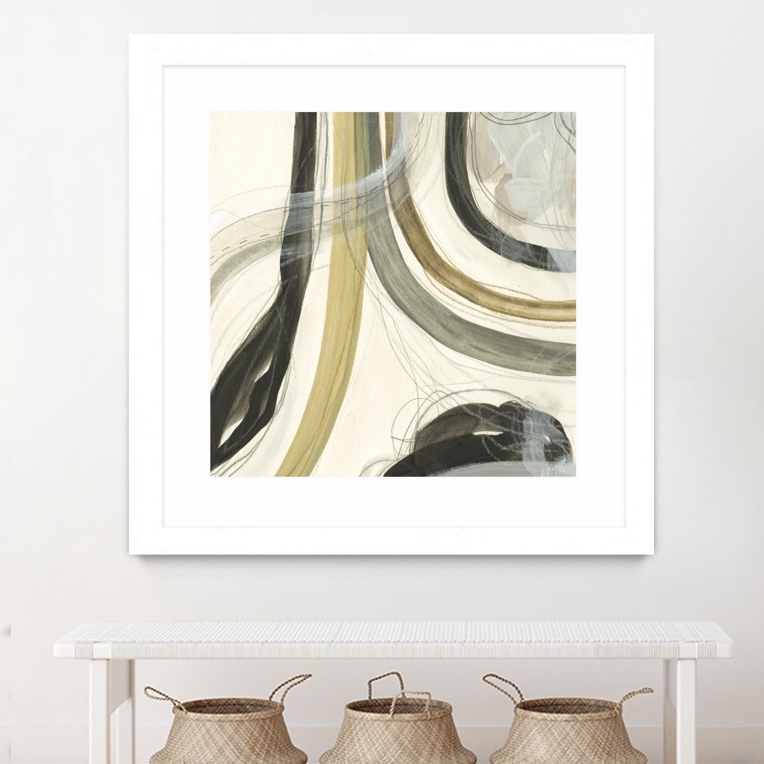 Neutral Lines II by June Erica Vess on GIANT ART - brown abstract