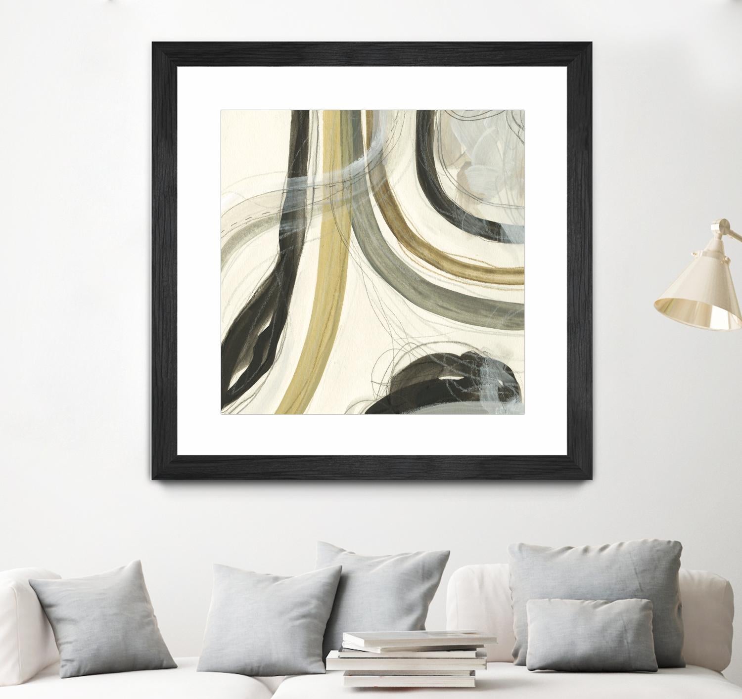 Neutral Lines II by June Erica Vess on GIANT ART - brown abstract