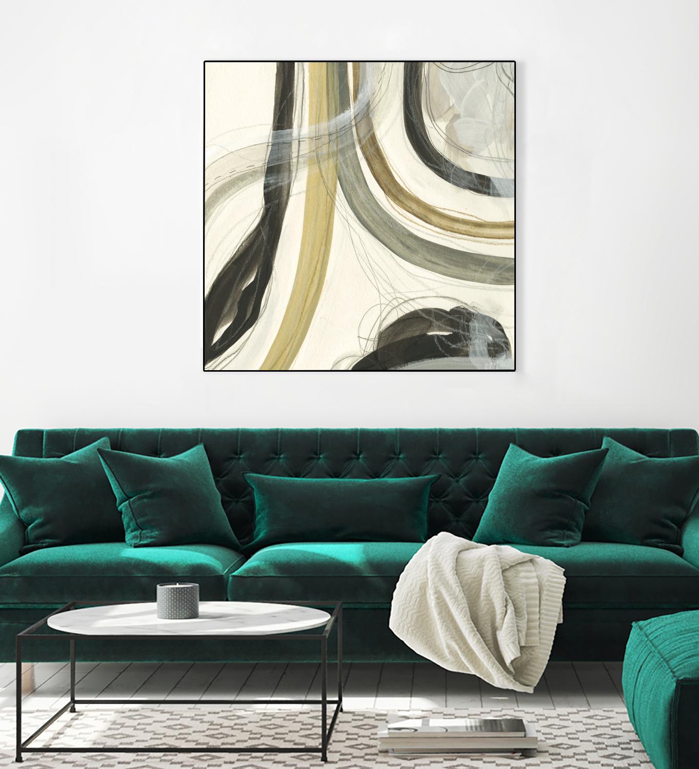 Neutral Lines II by June Erica Vess on GIANT ART - brown abstract