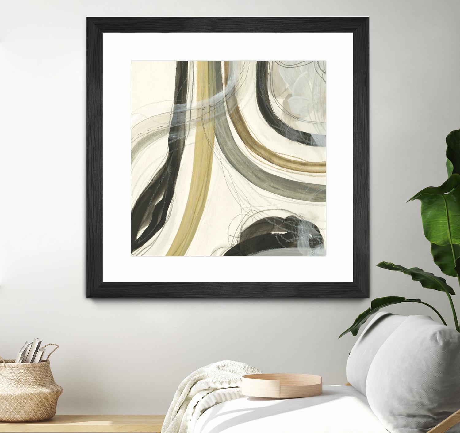 Neutral Lines II by June Erica Vess on GIANT ART - brown abstract