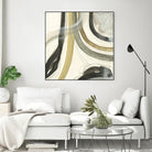 Neutral Lines II by June Erica Vess on GIANT ART - brown abstract