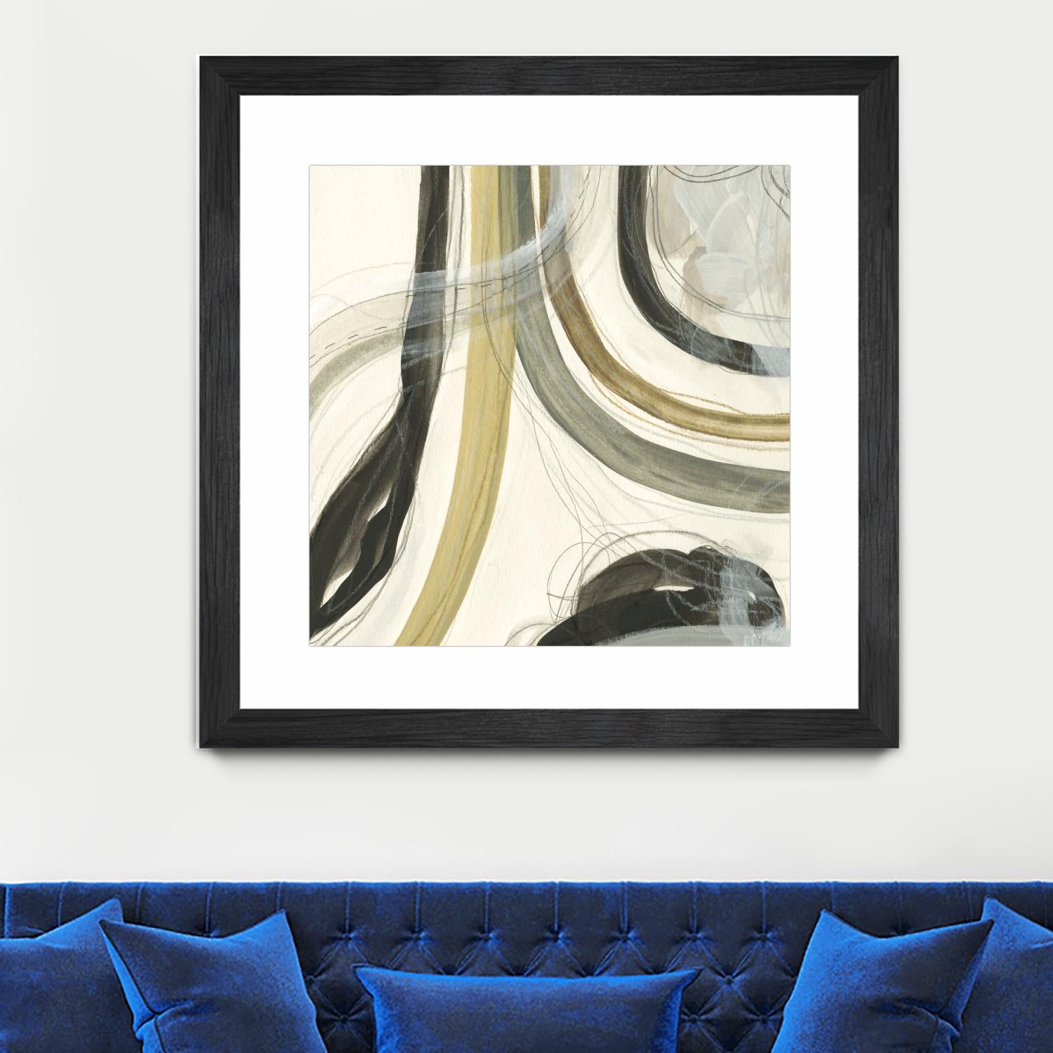 Neutral Lines II by June Erica Vess on GIANT ART - brown abstract