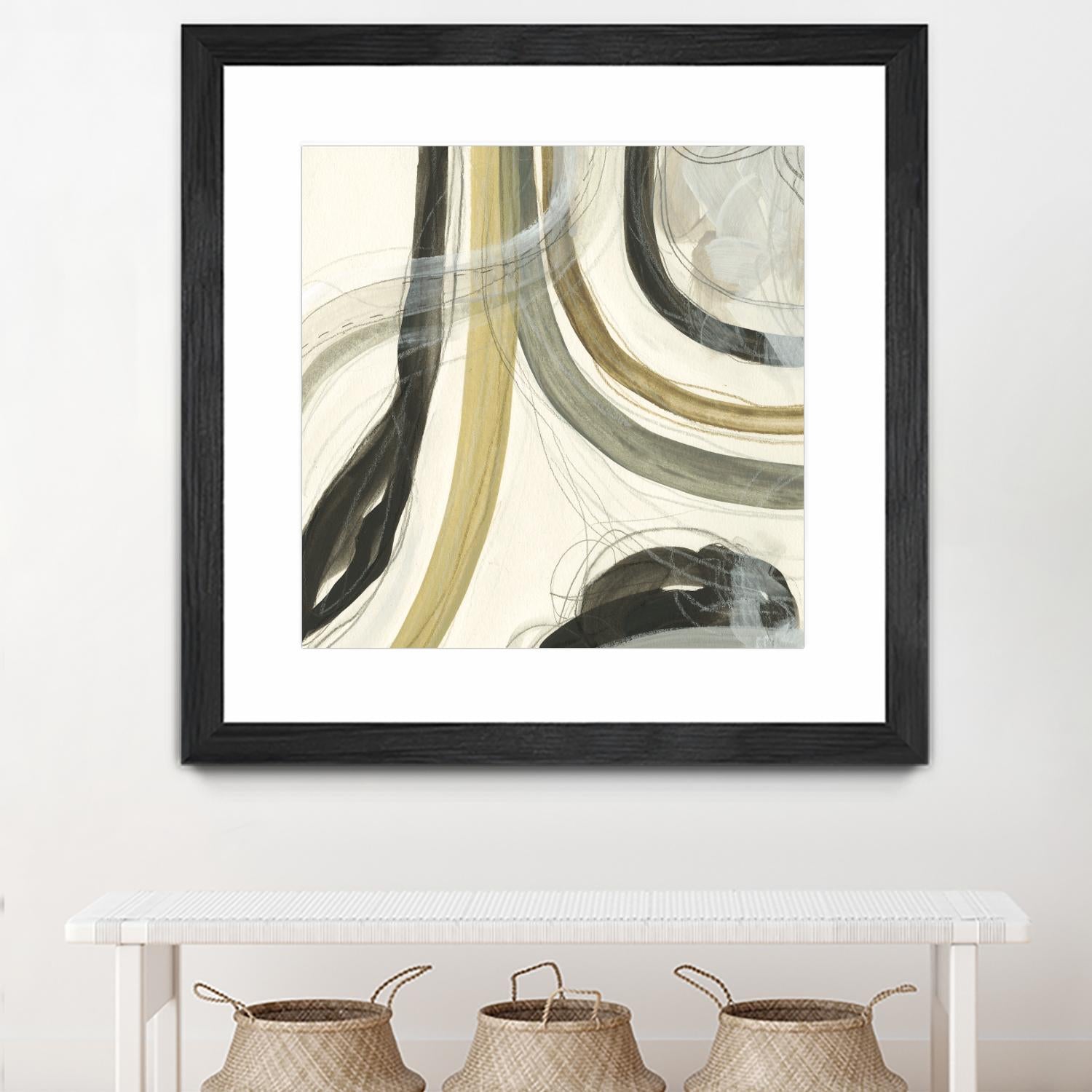 Neutral Lines II by June Erica Vess on GIANT ART - brown abstract