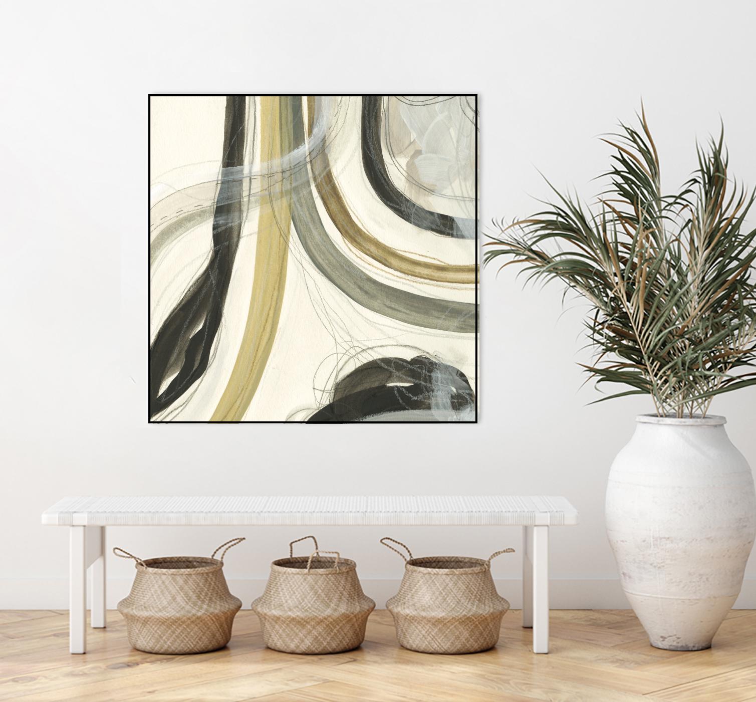 Neutral Lines II by June Erica Vess on GIANT ART - brown abstract