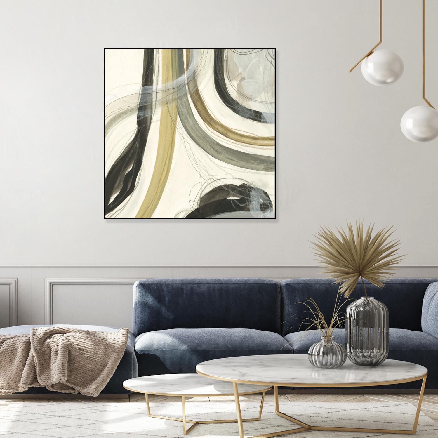 Neutral Lines II by June Erica Vess on GIANT ART - brown abstract