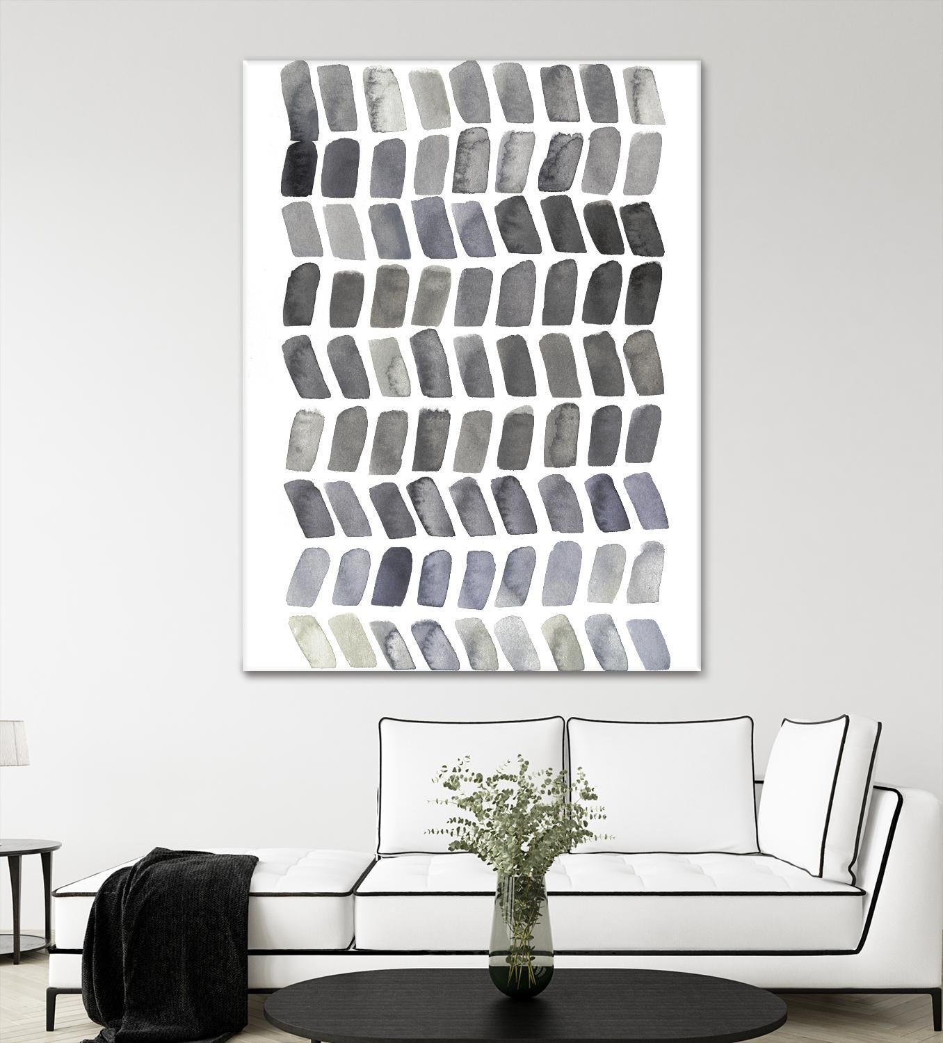 Watercolor Chevron I by Grace Popp on GIANT ART - black abstract