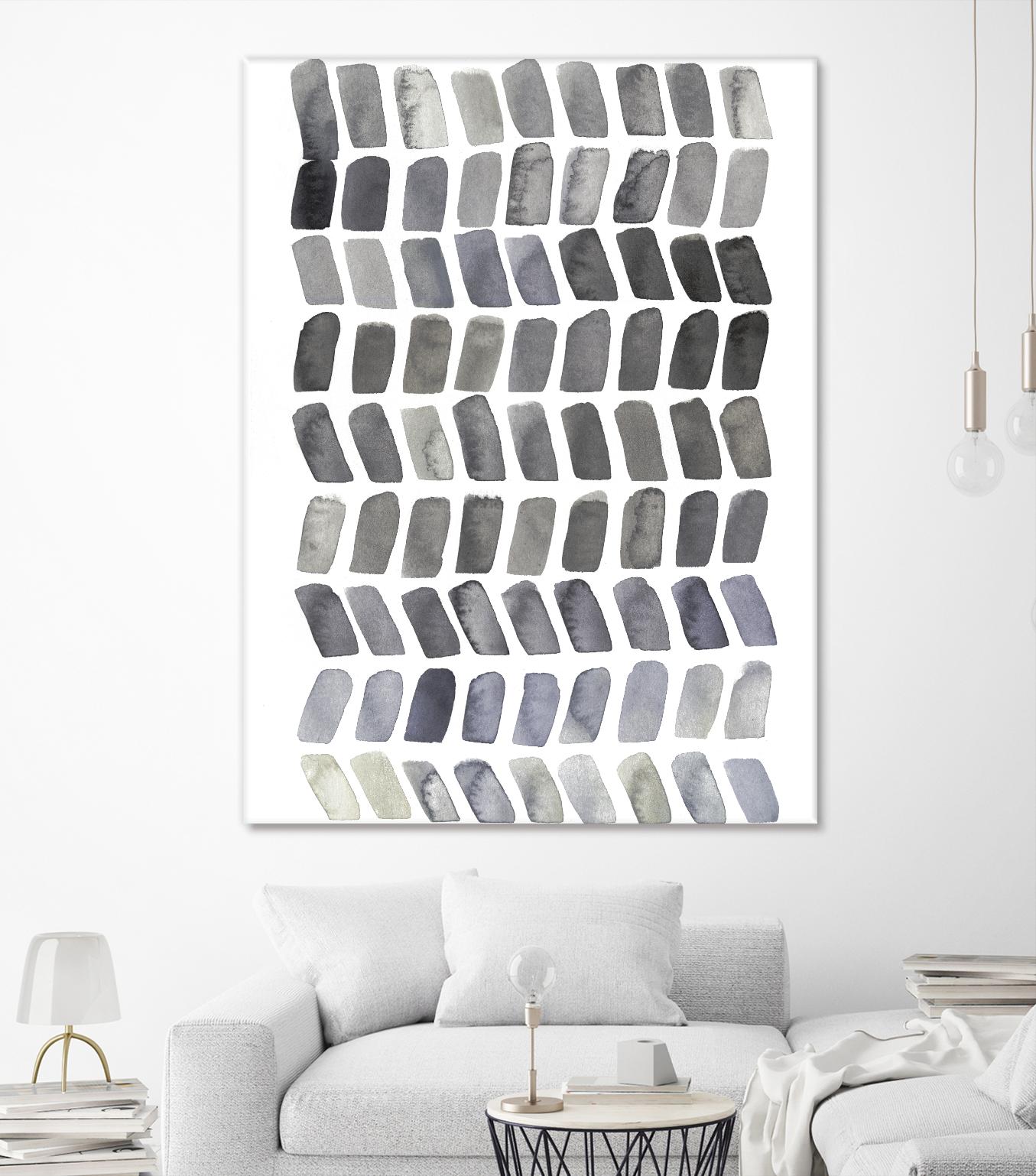 Watercolor Chevron I by Grace Popp on GIANT ART - black abstract
