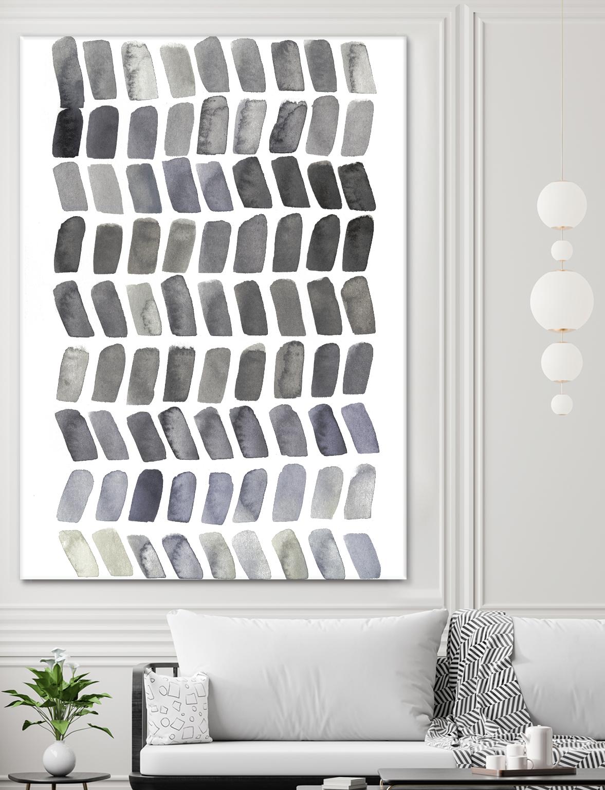 Watercolor Chevron I by Grace Popp on GIANT ART - black abstract