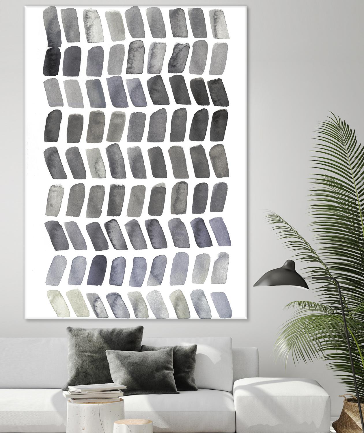 Watercolor Chevron I by Grace Popp on GIANT ART - black abstract