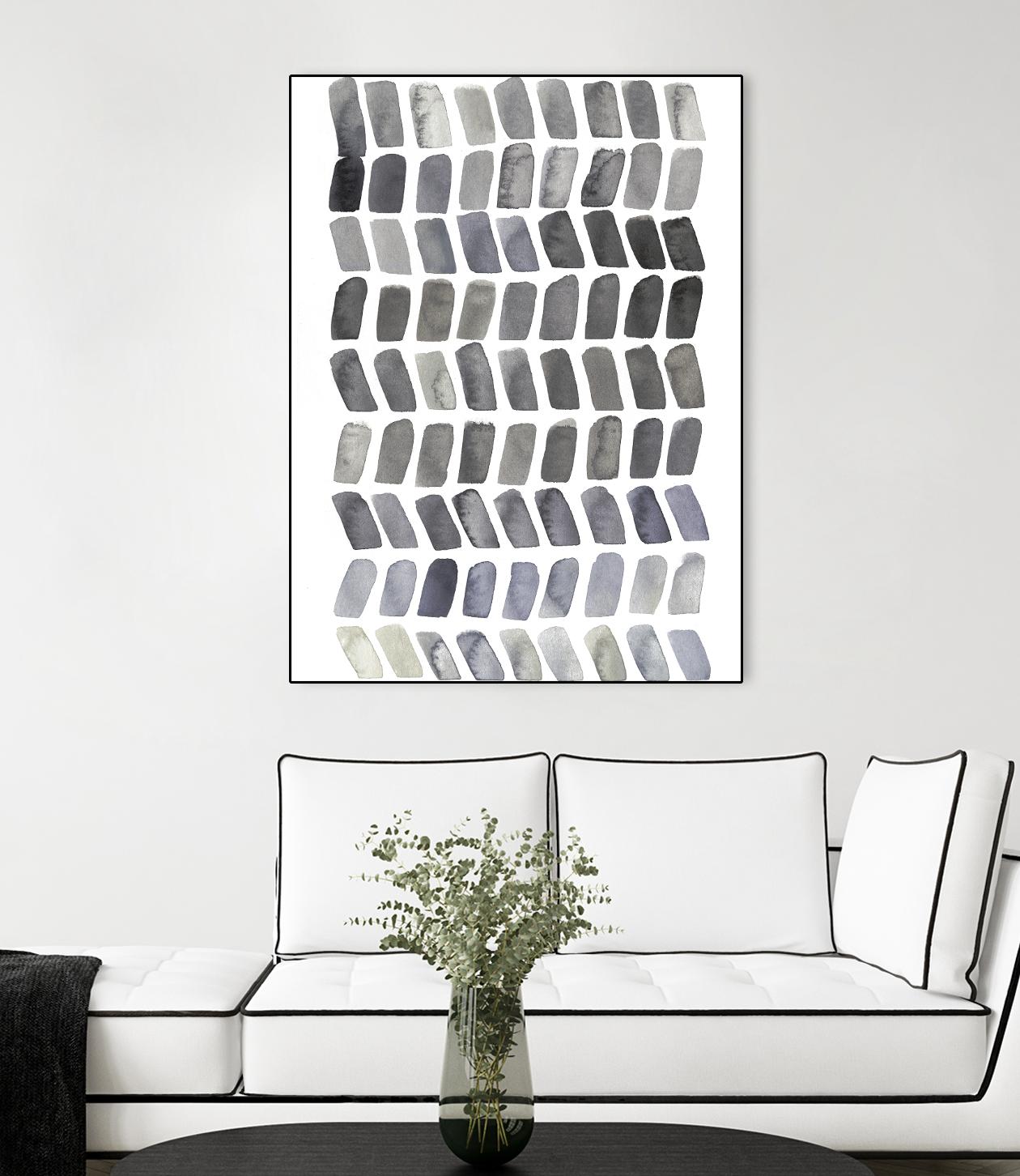 Watercolor Chevron I by Grace Popp on GIANT ART - black abstract