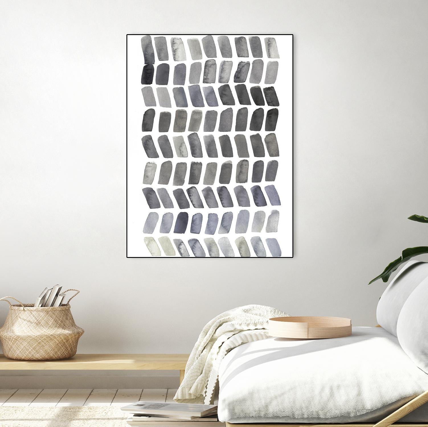 Watercolor Chevron I by Grace Popp on GIANT ART - black abstract