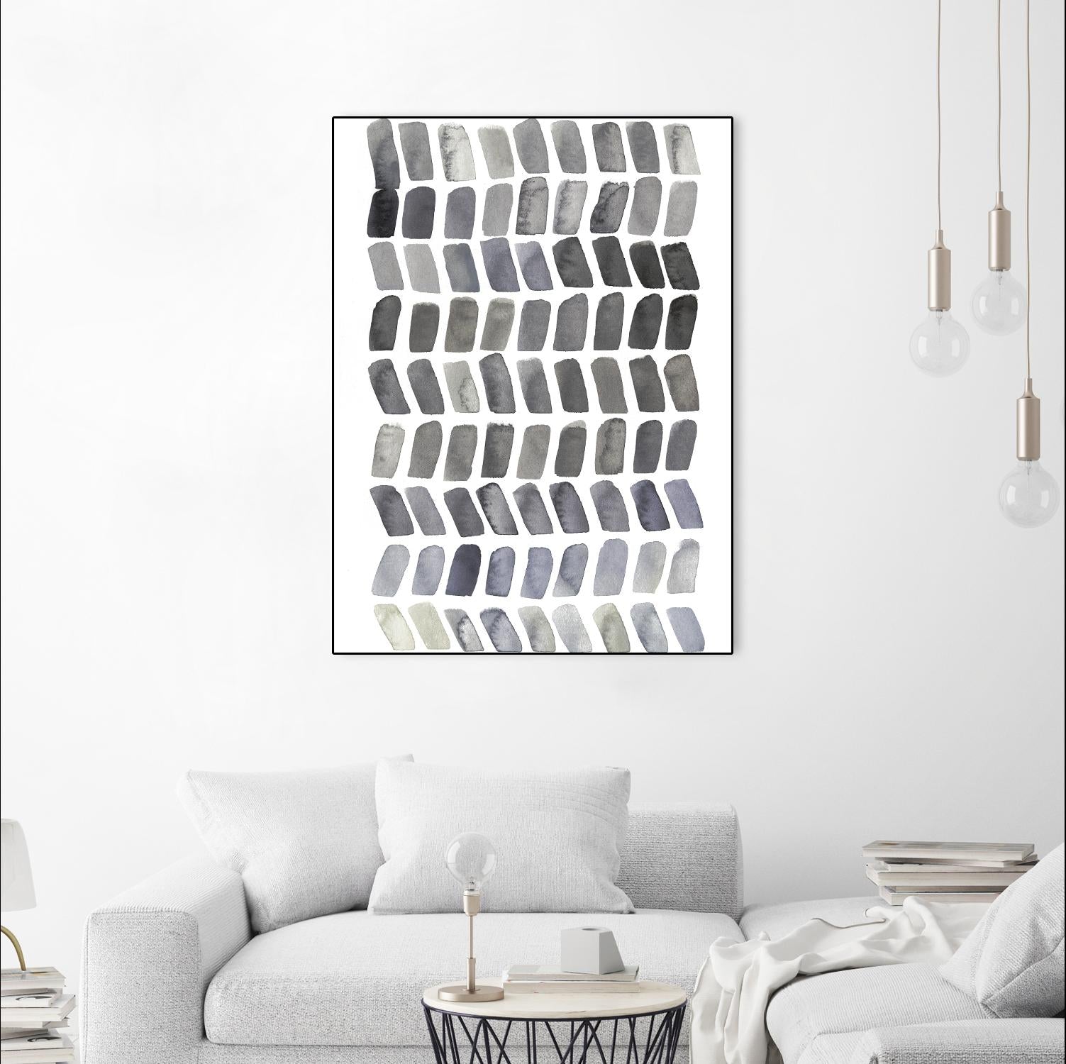 Watercolor Chevron I by Grace Popp on GIANT ART - black abstract