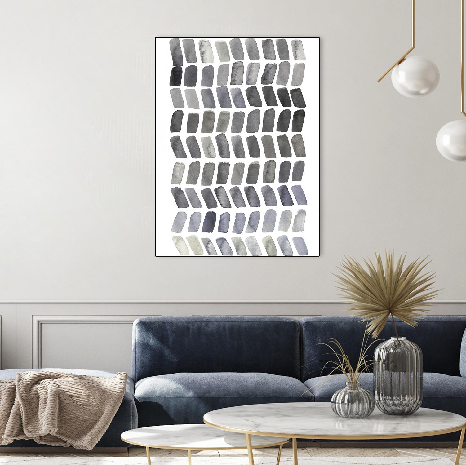 Watercolor Chevron I by Grace Popp on GIANT ART - black abstract