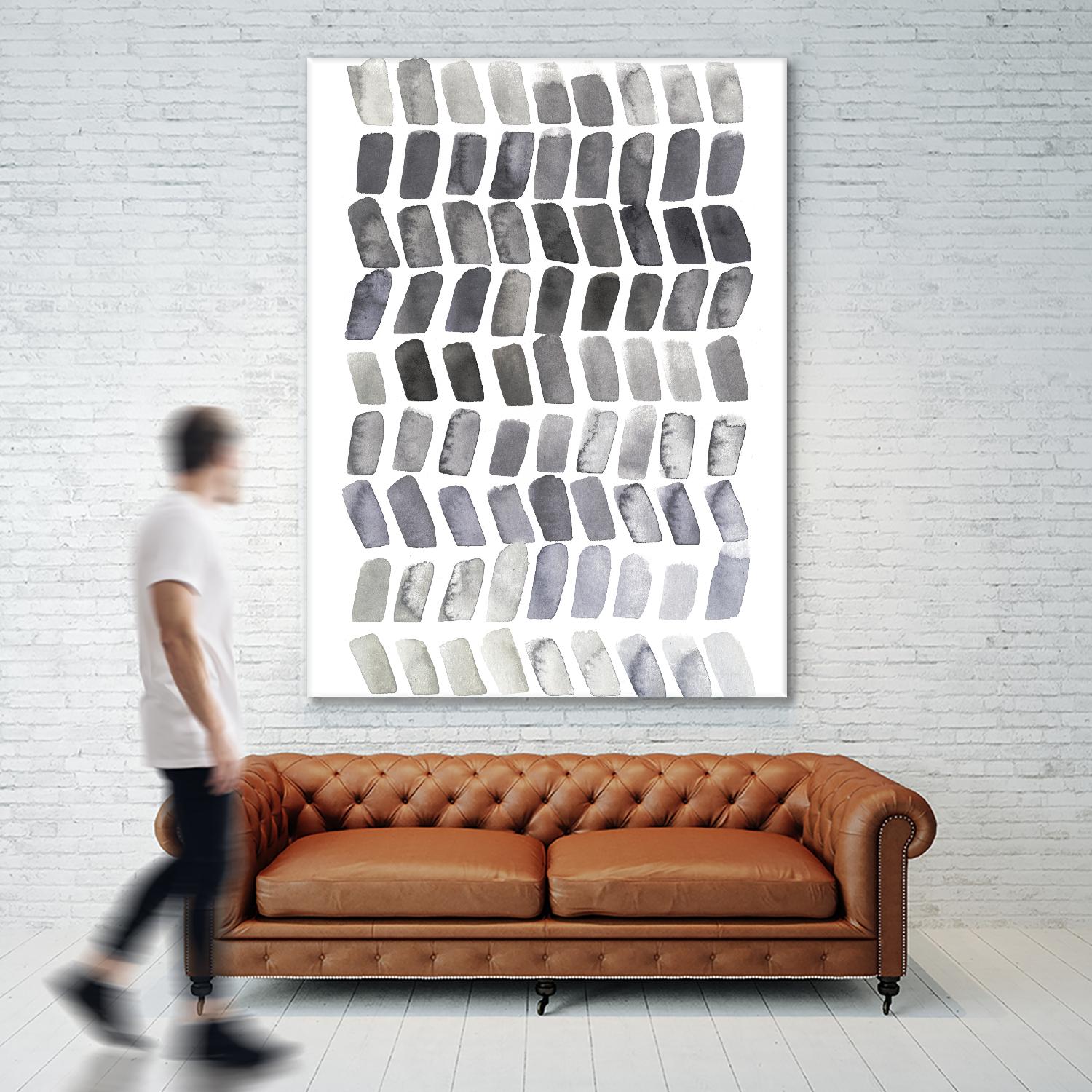 Watercolor Chevron II by Grace Popp on GIANT ART - black abstract