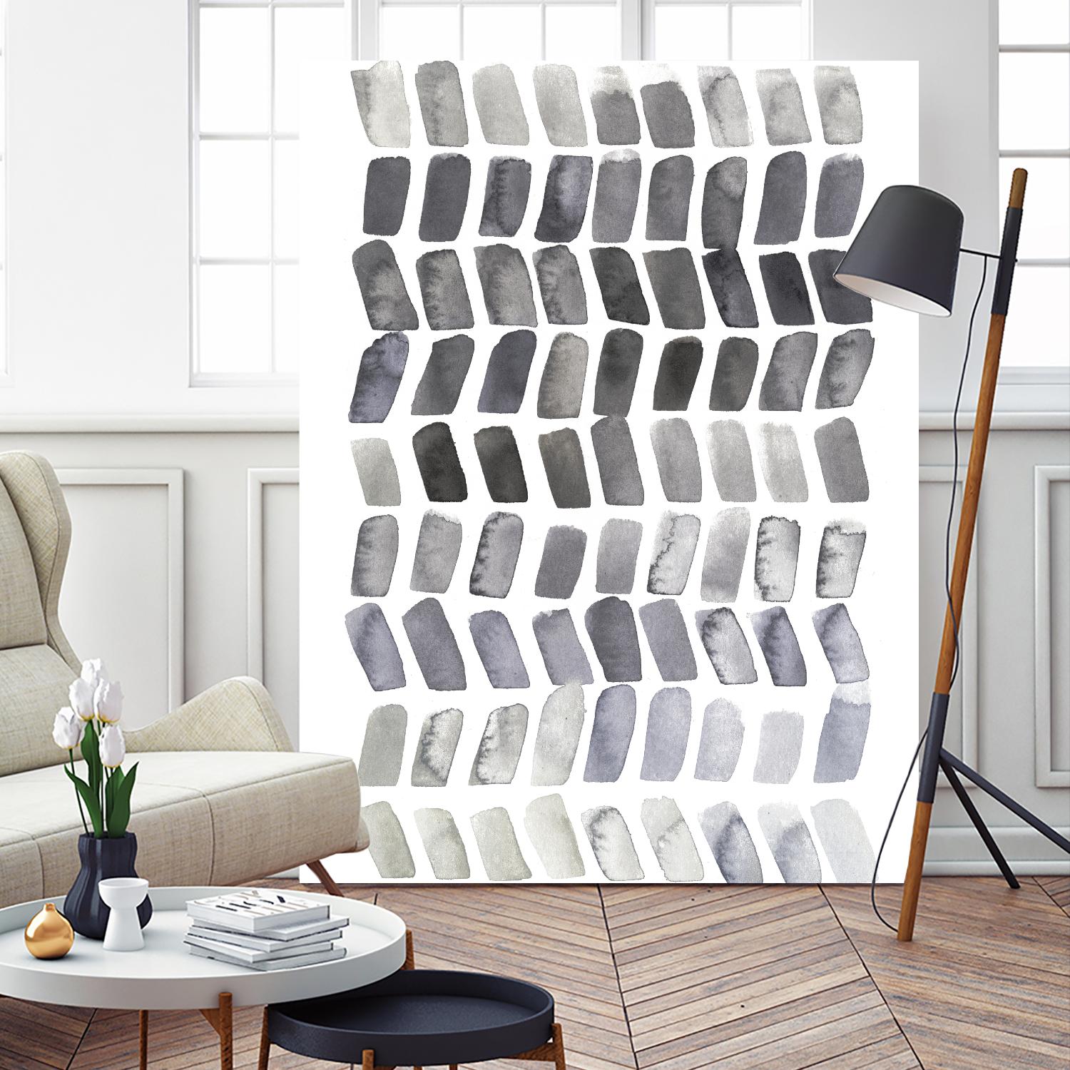 Watercolor Chevron II by Grace Popp on GIANT ART - black abstract