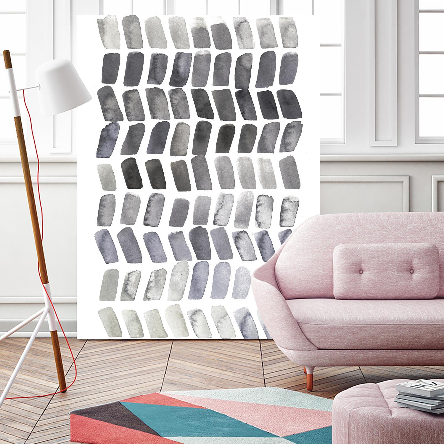 Watercolor Chevron II by Grace Popp on GIANT ART - black abstract