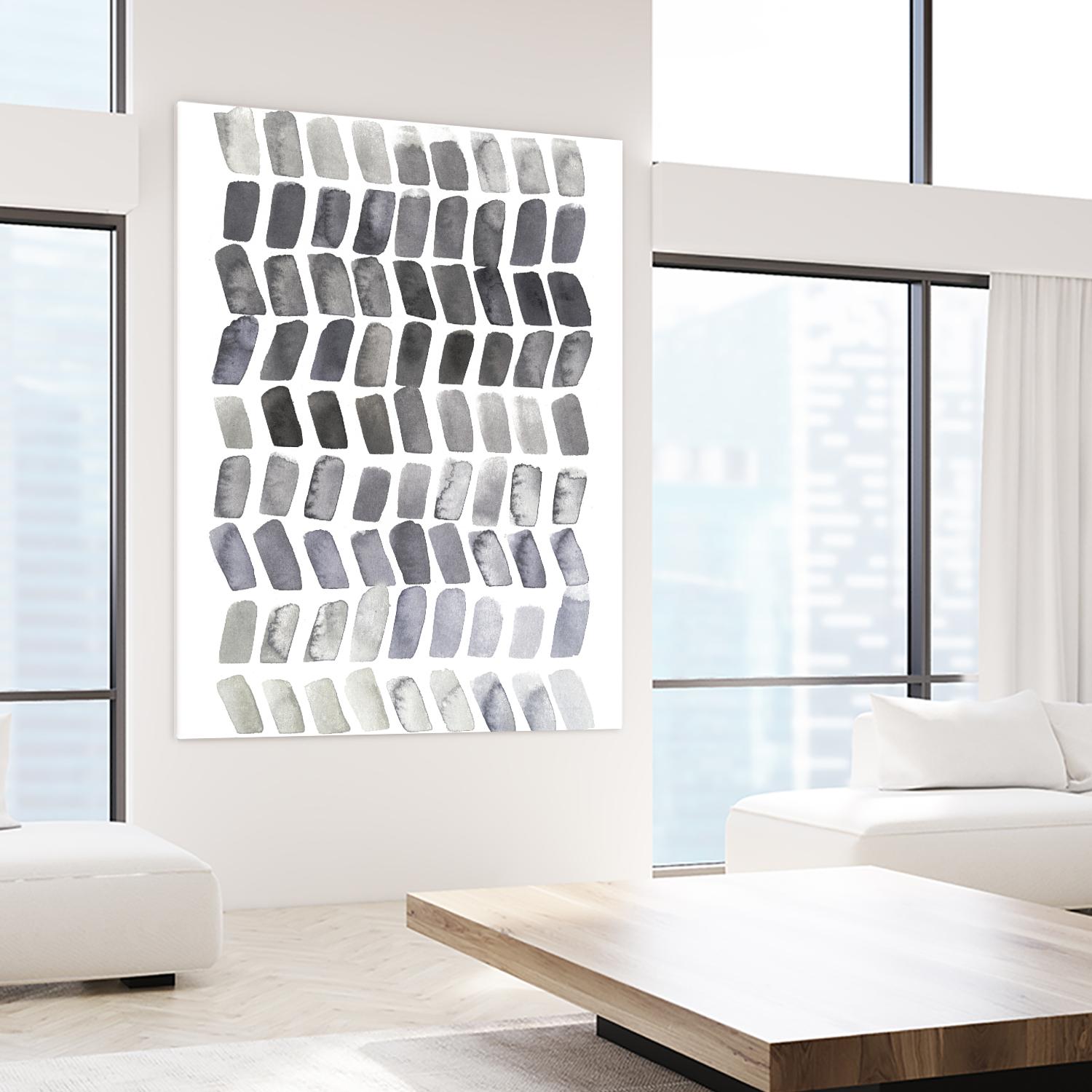 Watercolor Chevron II by Grace Popp on GIANT ART - black abstract