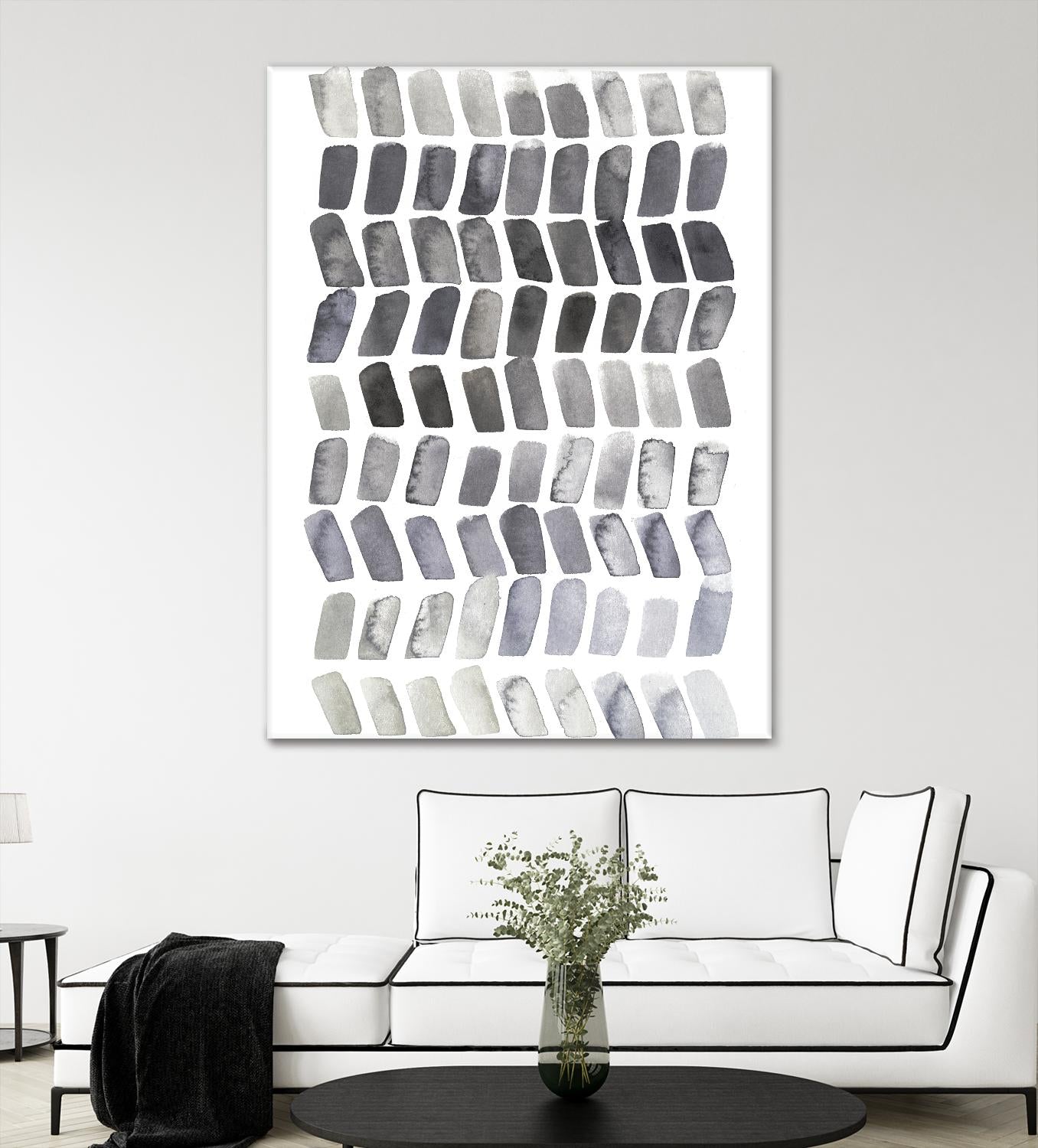 Watercolor Chevron II by Grace Popp on GIANT ART - black abstract