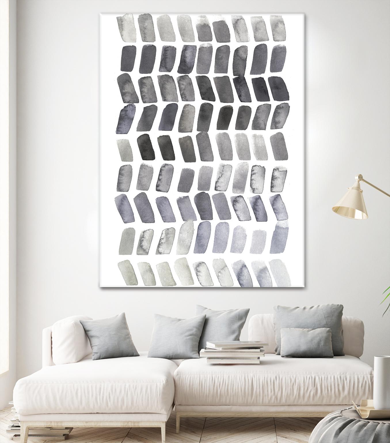 Watercolor Chevron II by Grace Popp on GIANT ART - black abstract