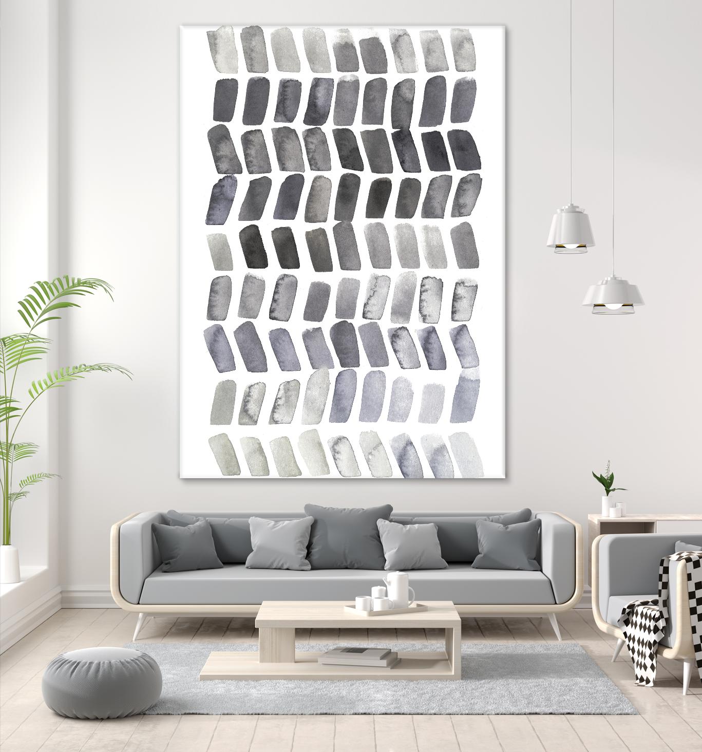Watercolor Chevron II by Grace Popp on GIANT ART - black abstract